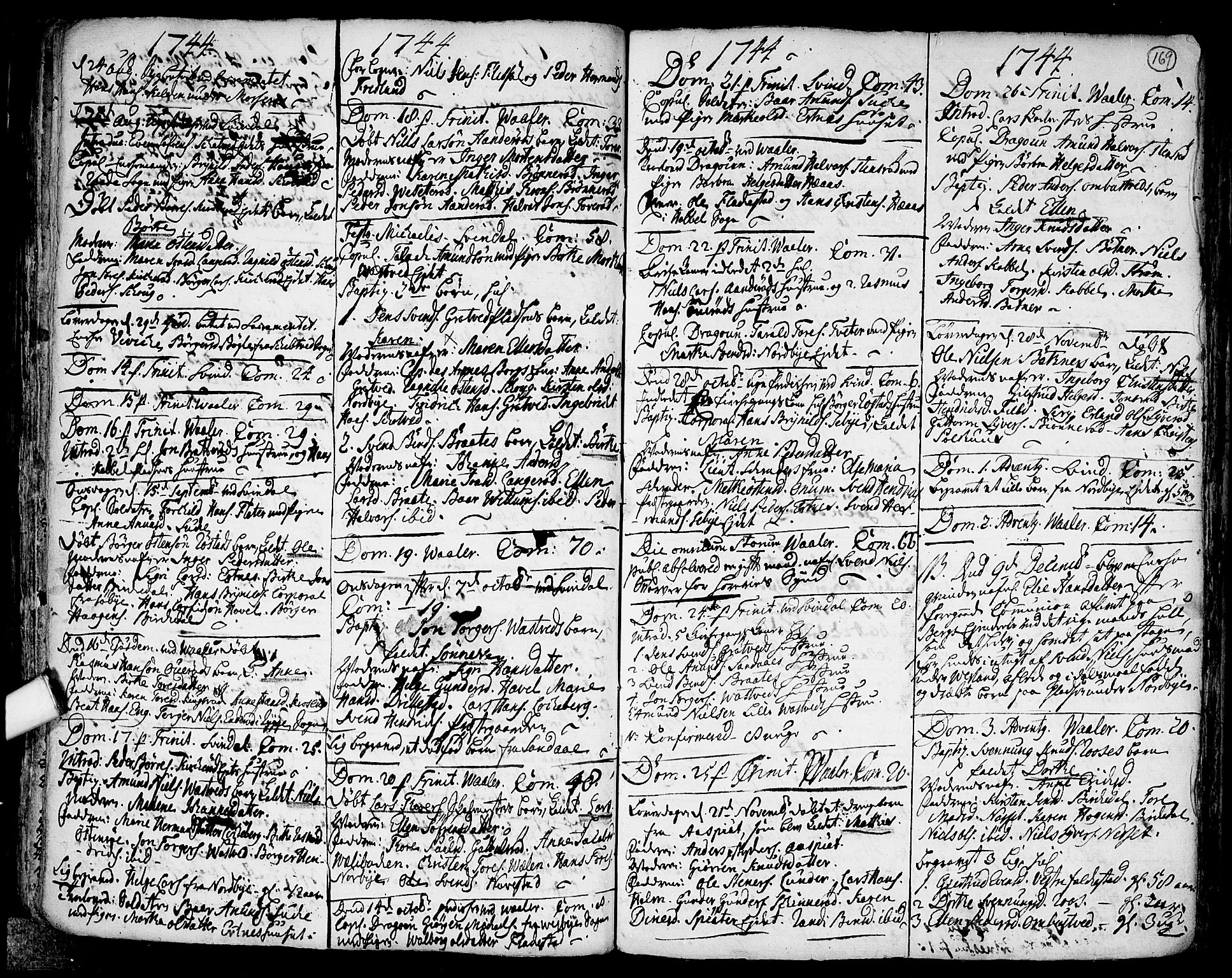 Våler prestekontor Kirkebøker, SAO/A-11083/F/Fa/L0003: Parish register (official) no. I 3, 1730-1770, p. 169