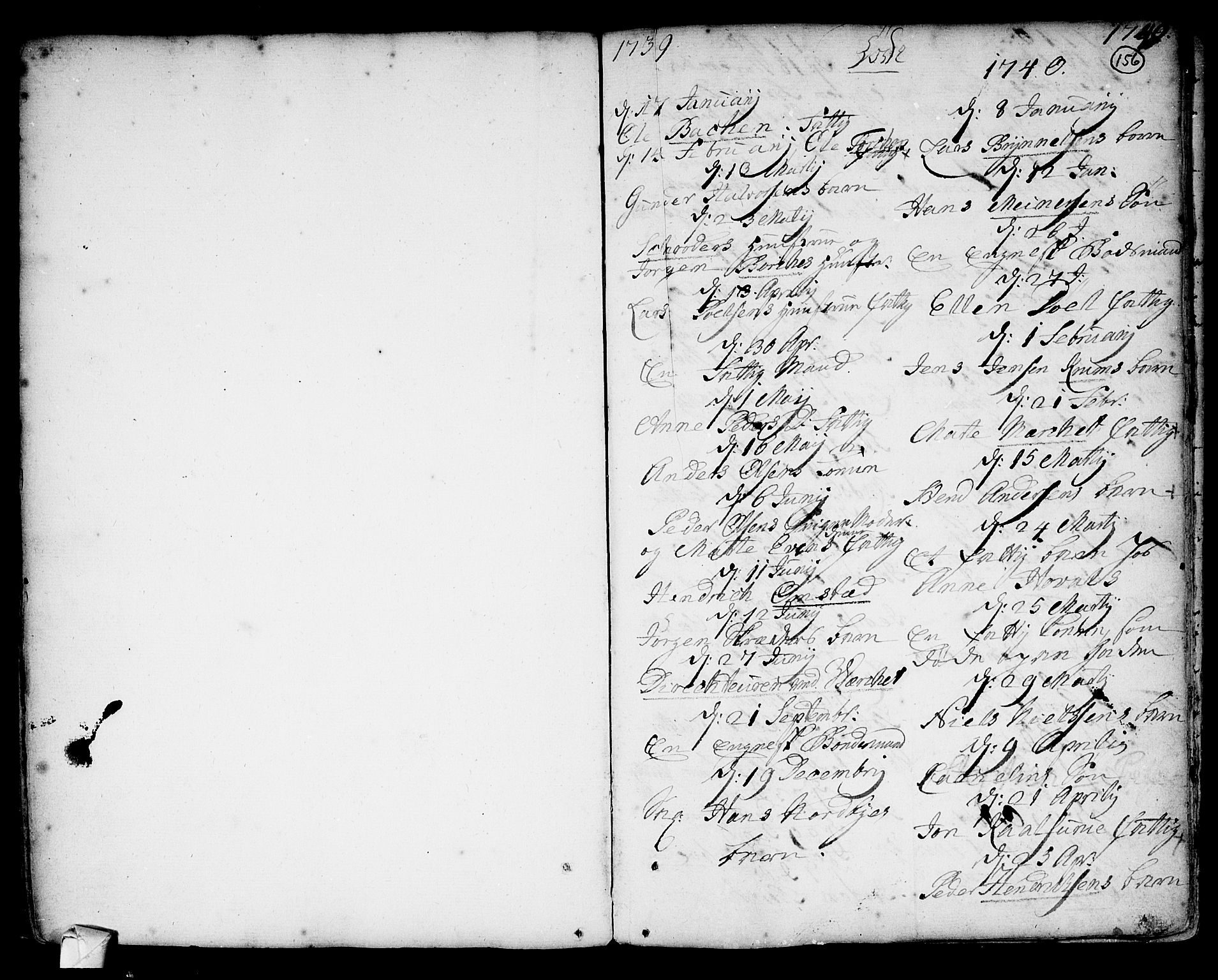 Strømsø kirkebøker, SAKO/A-246/F/Fb/L0002: Parish register (official) no. II 2, 1739-1814, p. 156