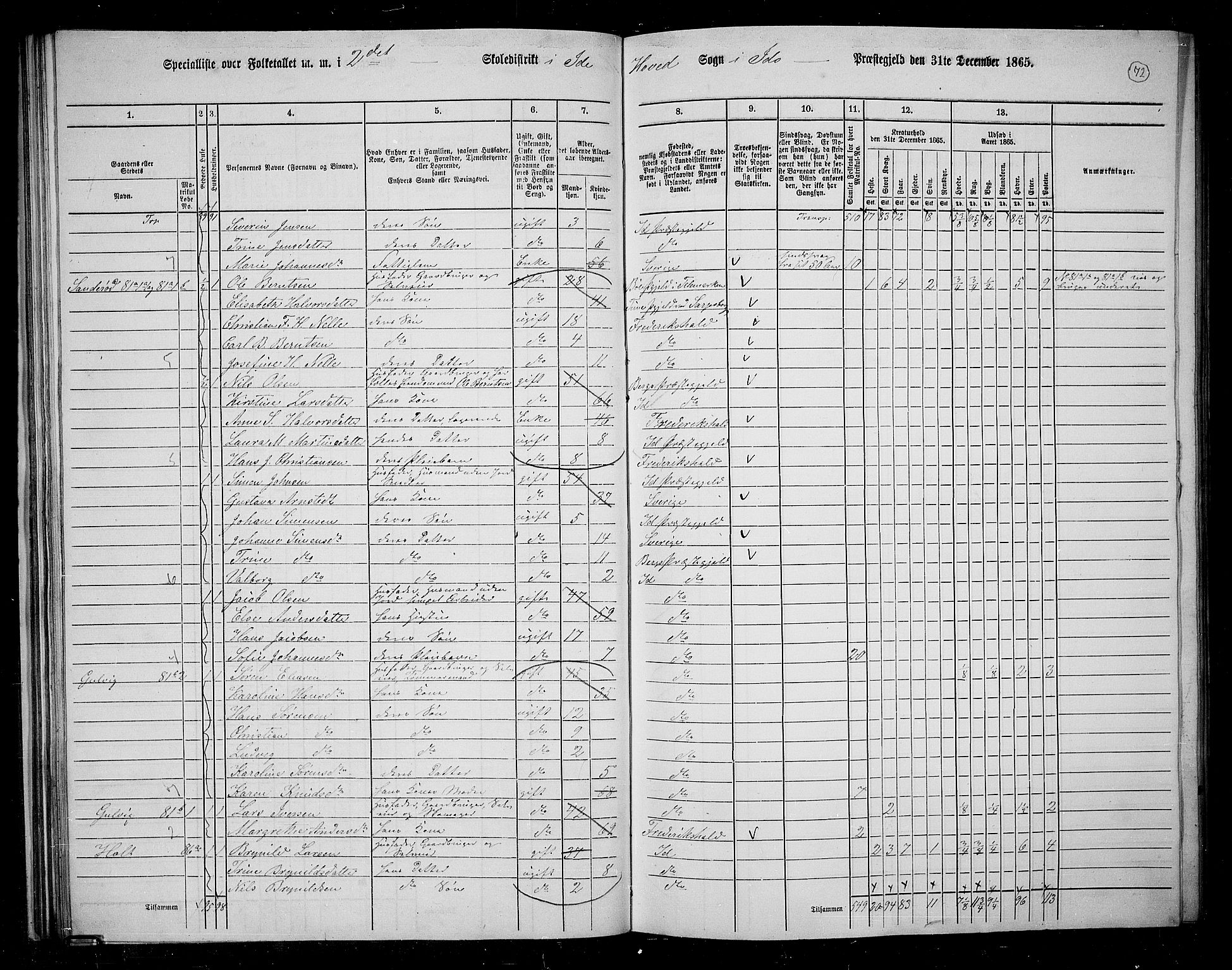 RA, 1865 census for Idd, 1865, p. 64