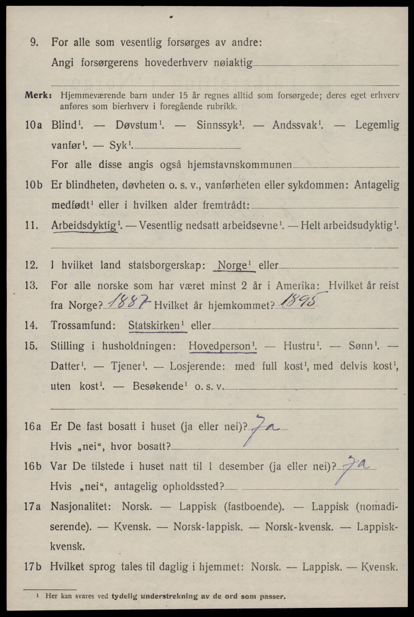 SAT, 1920 census for Jøssund, 1920, p. 3135