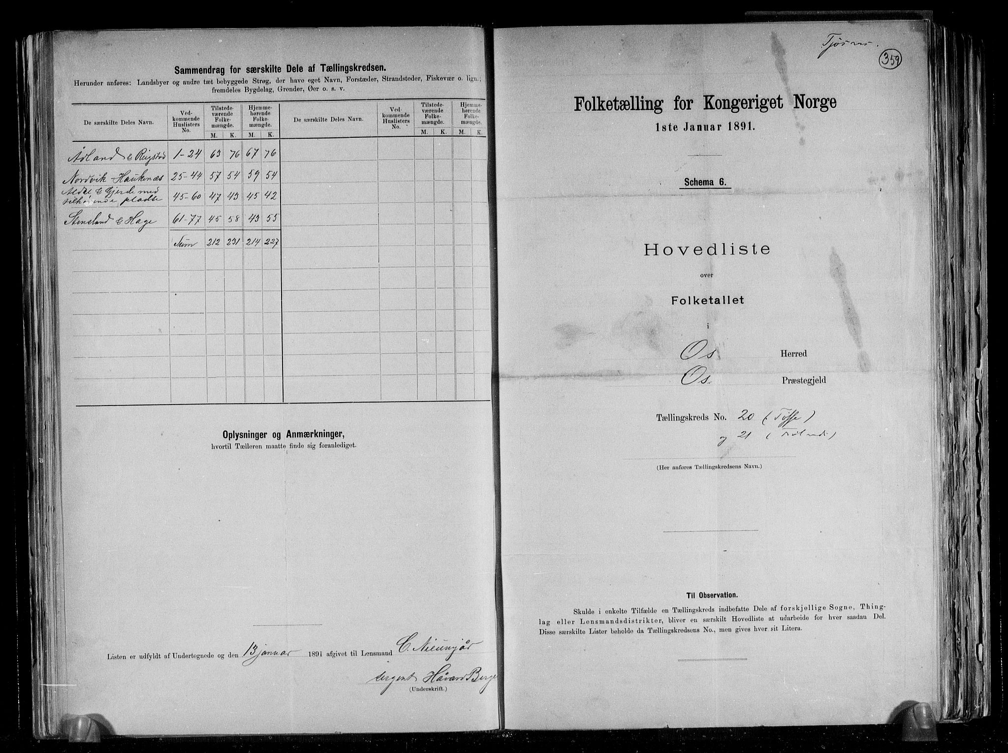 RA, 1891 census for 1243 Os, 1891, p. 28