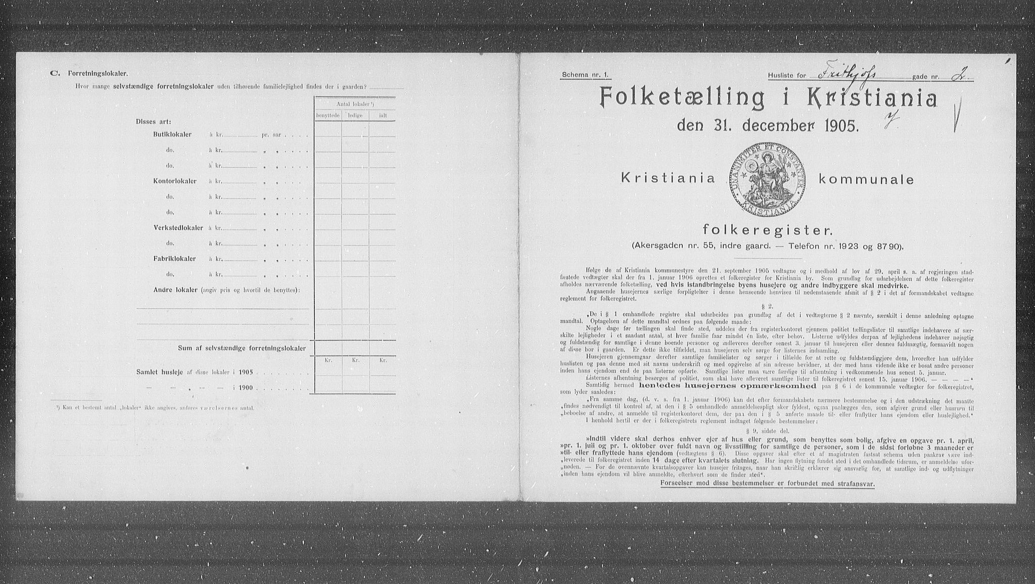 OBA, Municipal Census 1905 for Kristiania, 1905, p. 13950