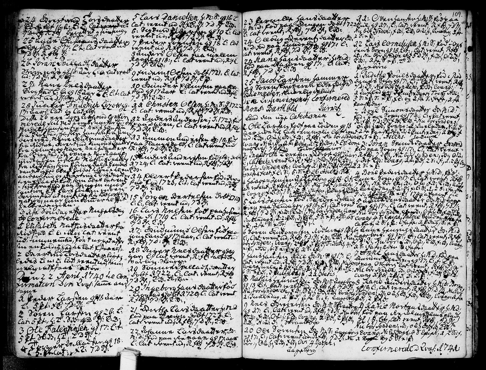 Råde prestekontor kirkebøker, SAO/A-2009/F/Fa/L0001: Parish register (official) no. 1, 1707-1762, p. 109