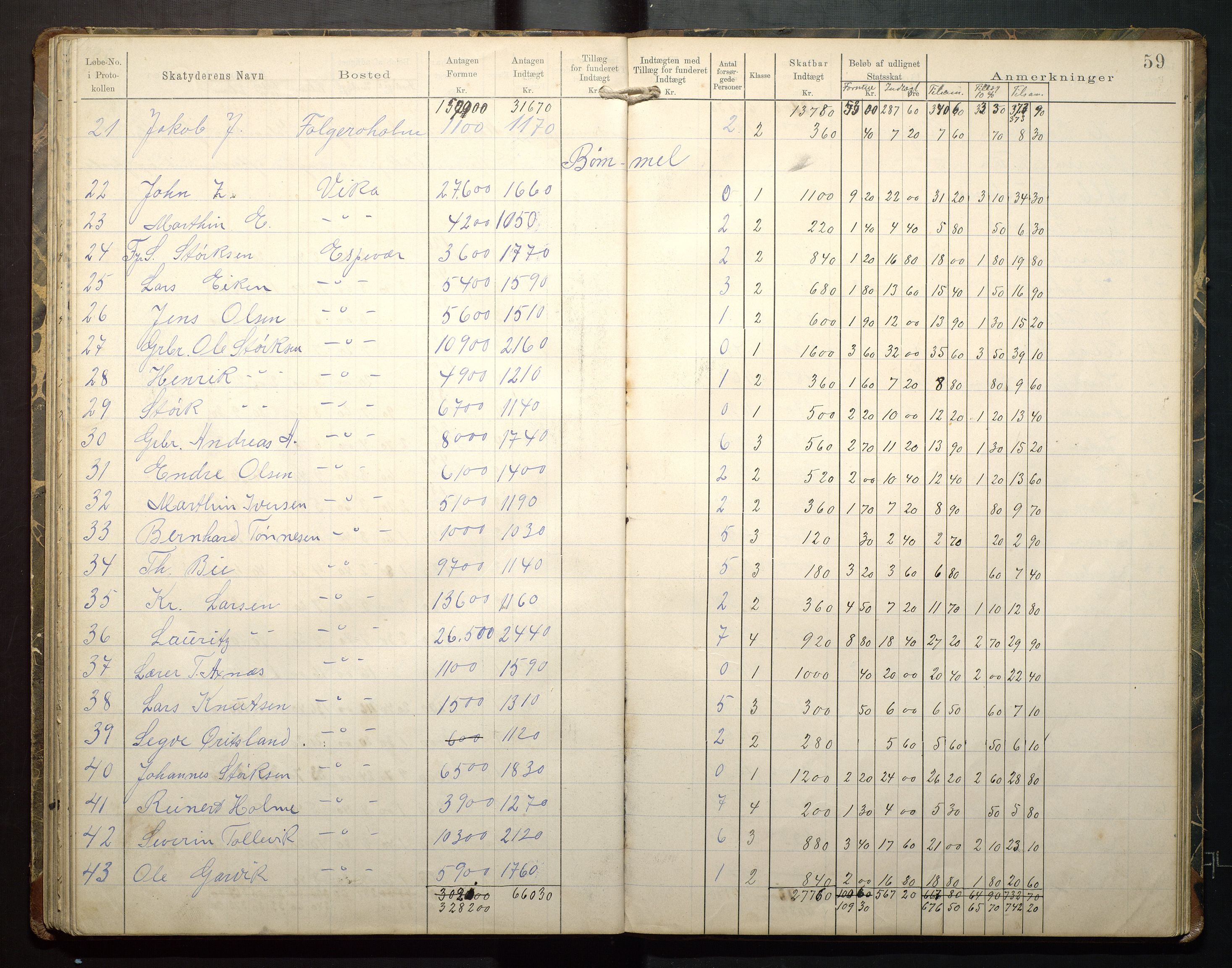 Finnaas kommune. Likningsnemnda, IKAH/1218a-142/F/Fb/L0001: Likningsprotokollar for statsskatt, 1894-1915, p. 60