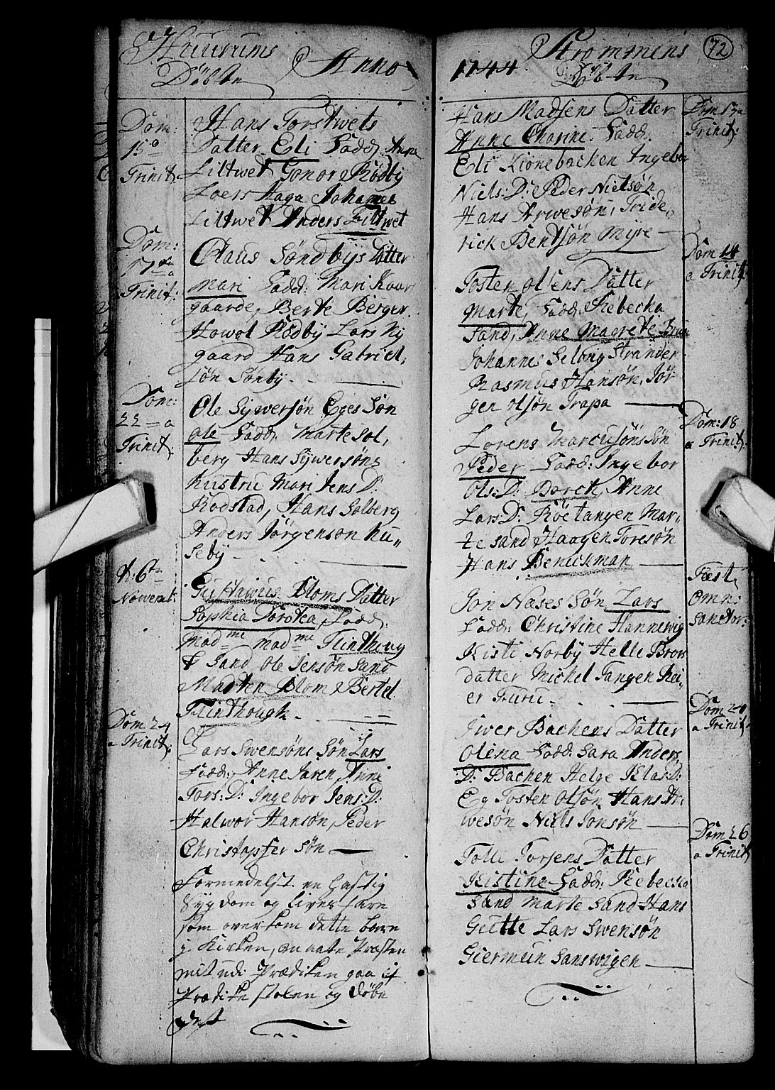 Hurum kirkebøker, SAKO/A-229/F/Fa/L0002: Parish register (official) no. 2, 1733-1757, p. 72