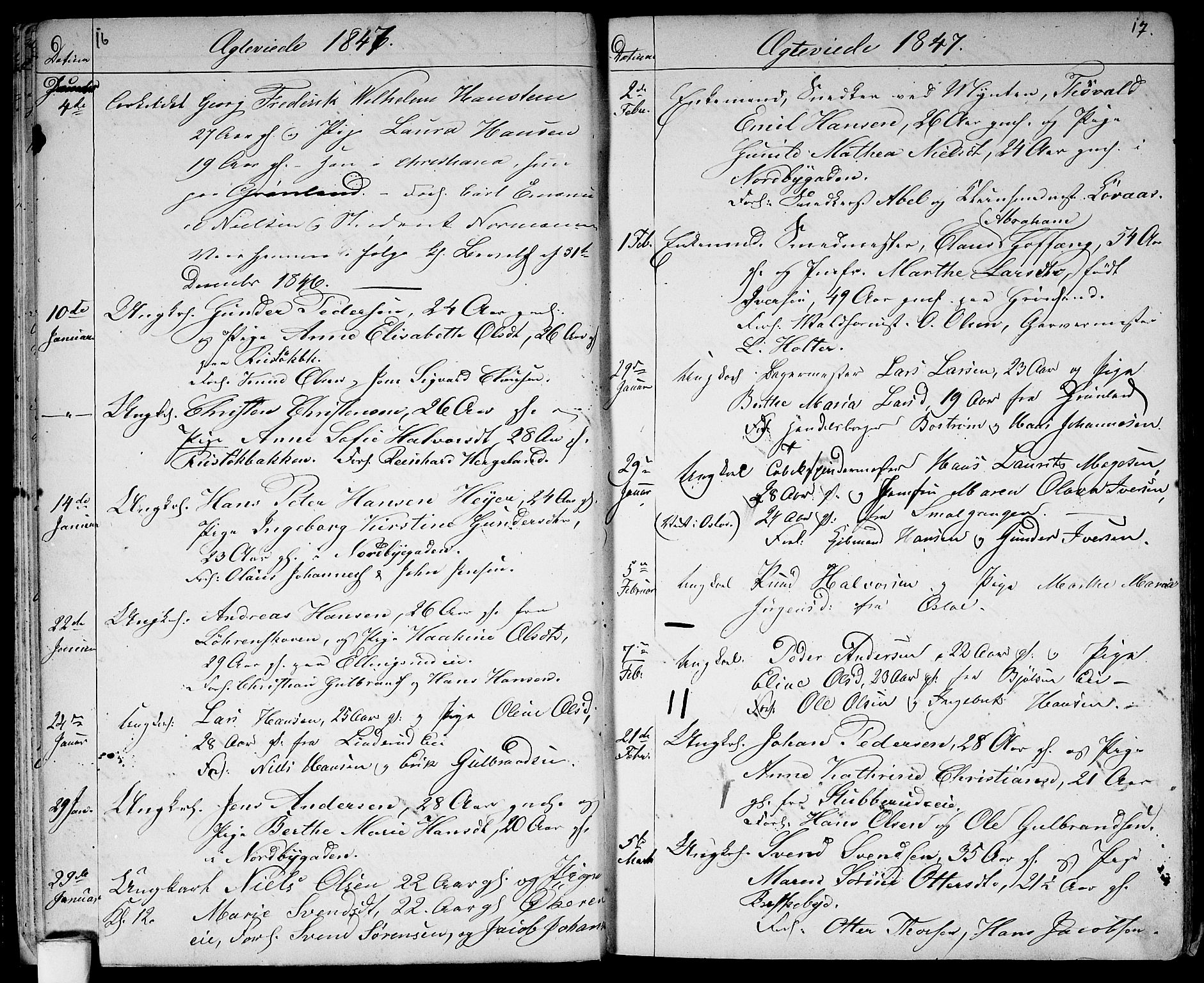 Aker prestekontor kirkebøker, AV/SAO-A-10861/G/L0011: Parish register (copy) no. 11, 1846-1859, p. 16-17