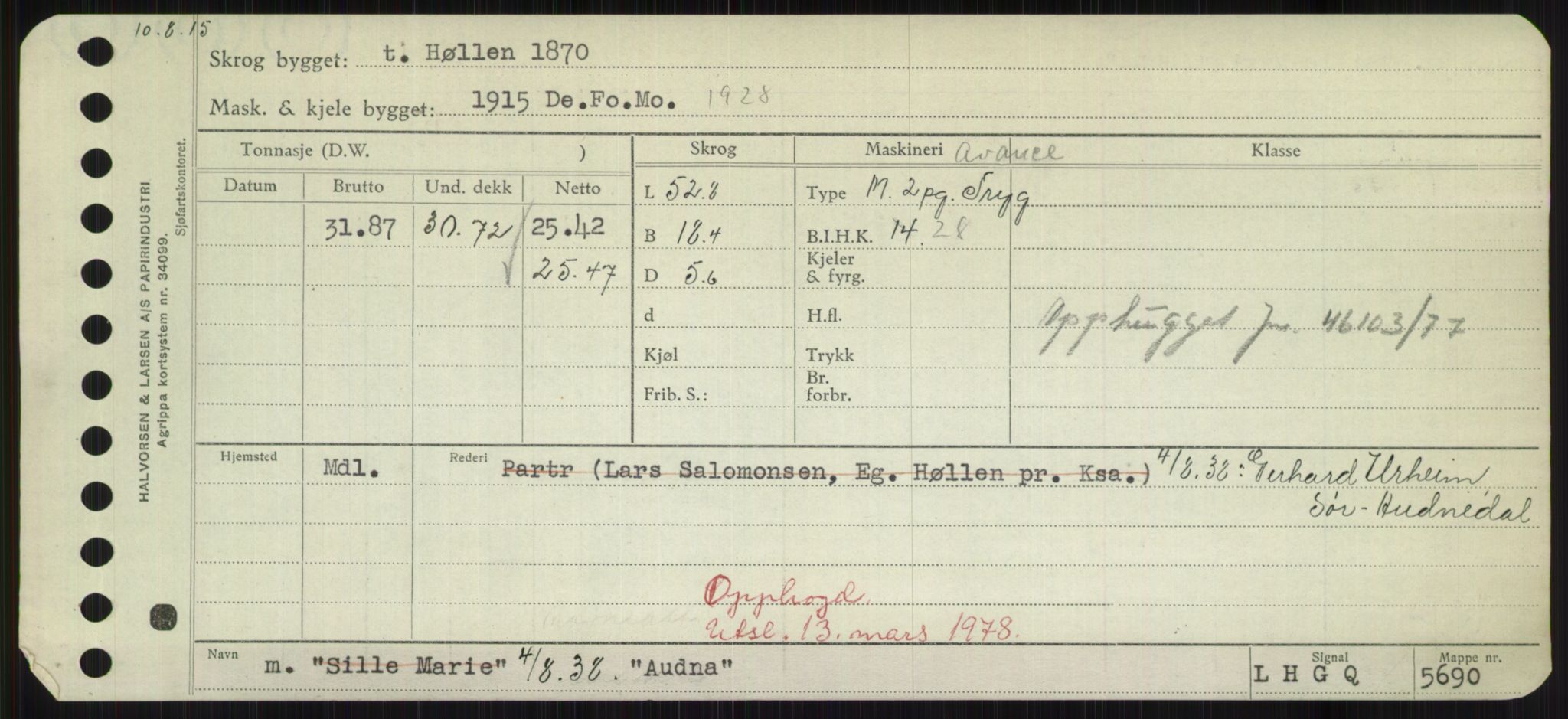 Sjøfartsdirektoratet med forløpere, Skipsmålingen, AV/RA-S-1627/H/Hd/L0002: Fartøy, Apa-Axe, p. 419