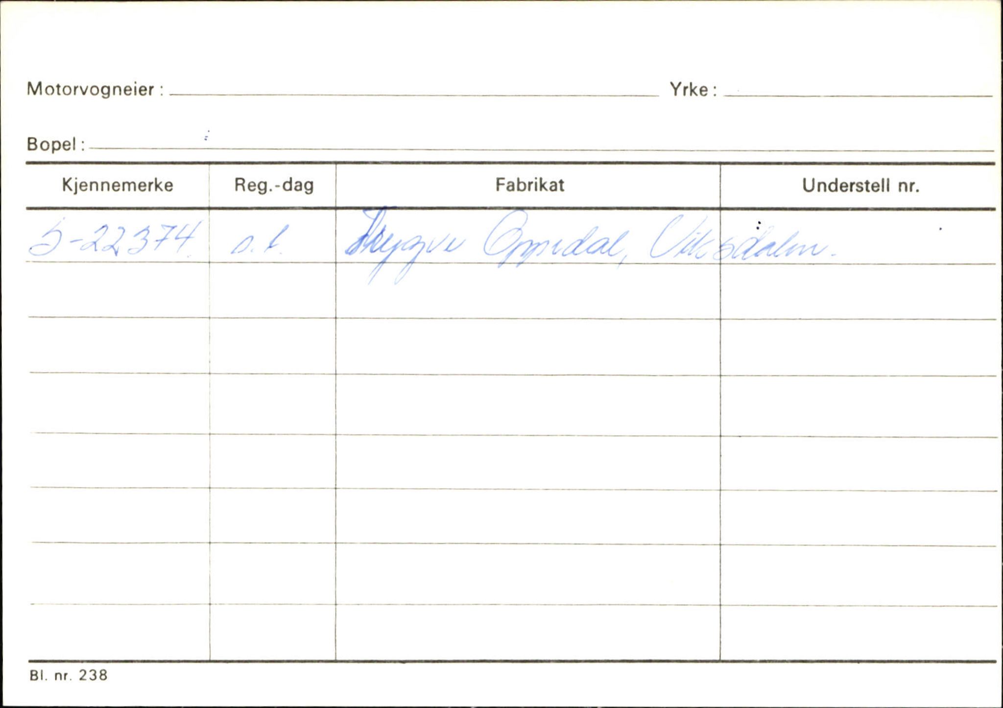 Statens vegvesen, Sogn og Fjordane vegkontor, AV/SAB-A-5301/4/F/L0132: Eigarregister Askvoll A-Å. Balestrand A-Å, 1945-1975, p. 232