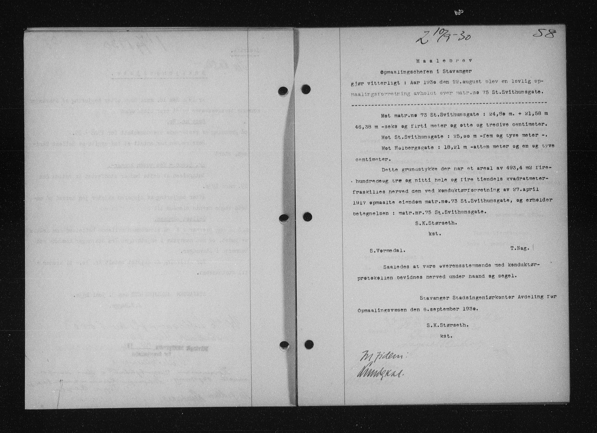 Stavanger byfogd, AV/SAST-A-101408/001/4/41/410/410BB/L0058: Mortgage book no. 48, 1930-1931, Deed date: 10.09.1930