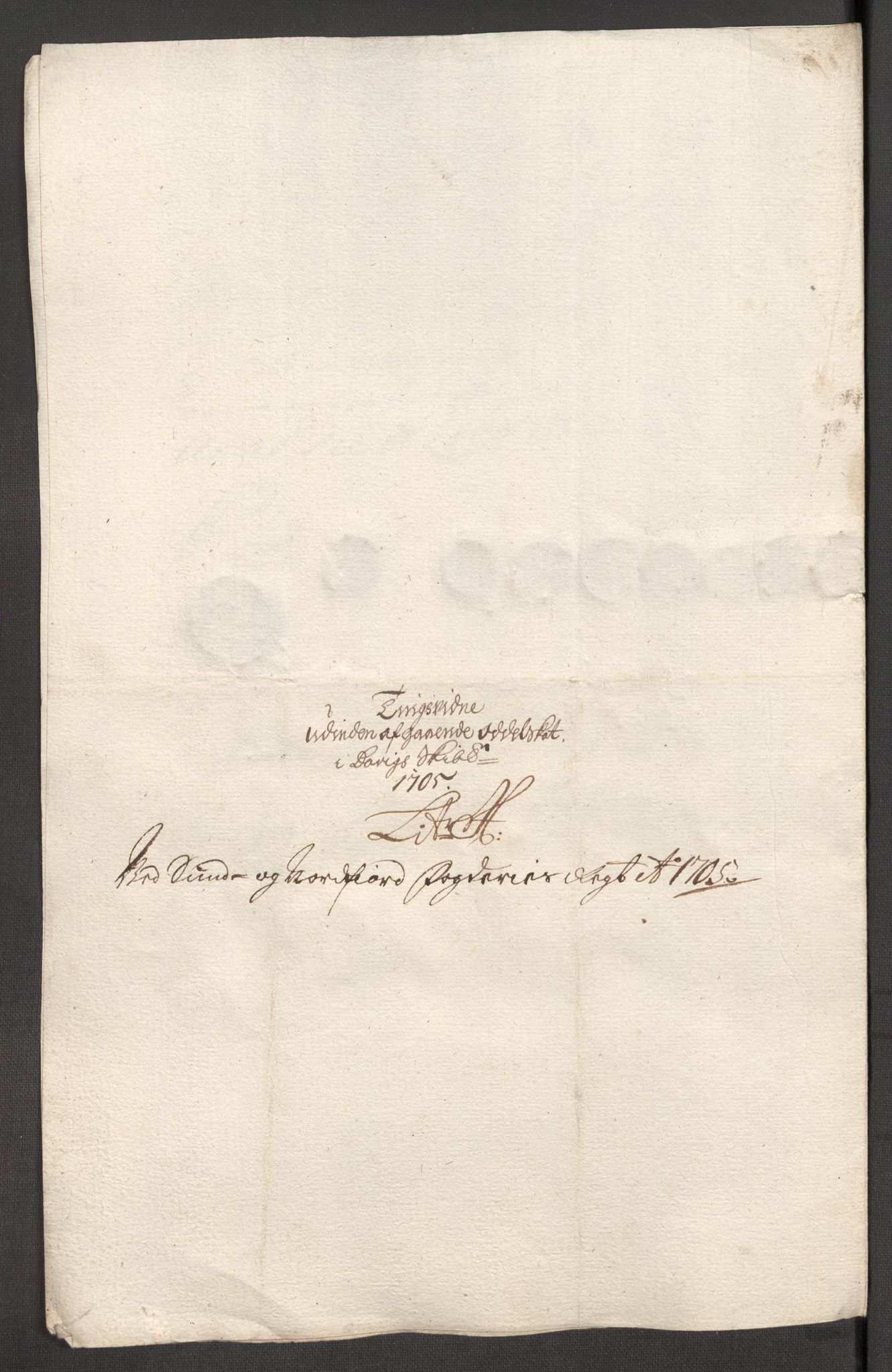 Rentekammeret inntil 1814, Reviderte regnskaper, Fogderegnskap, RA/EA-4092/R53/L3429: Fogderegnskap Sunn- og Nordfjord, 1705, p. 153