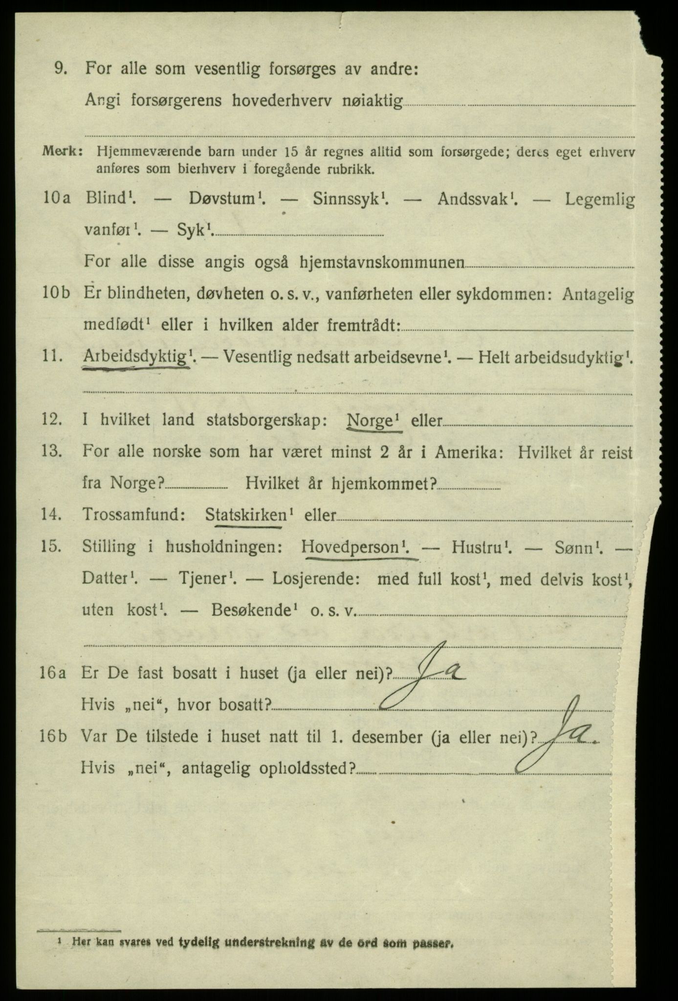 SAB, 1920 census for Hamre, 1920, p. 4436