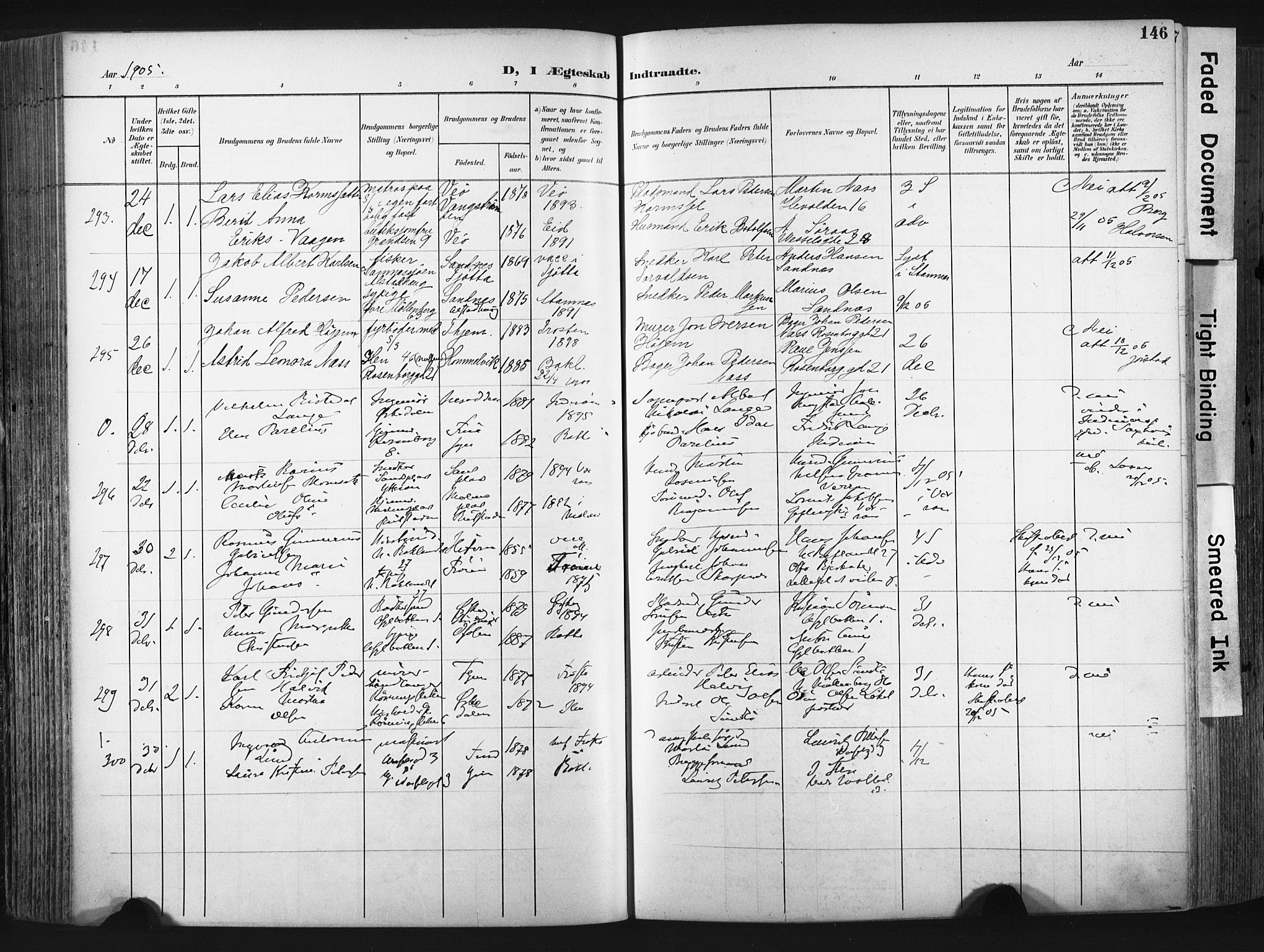 Ministerialprotokoller, klokkerbøker og fødselsregistre - Sør-Trøndelag, SAT/A-1456/604/L0201: Parish register (official) no. 604A21, 1901-1911, p. 146