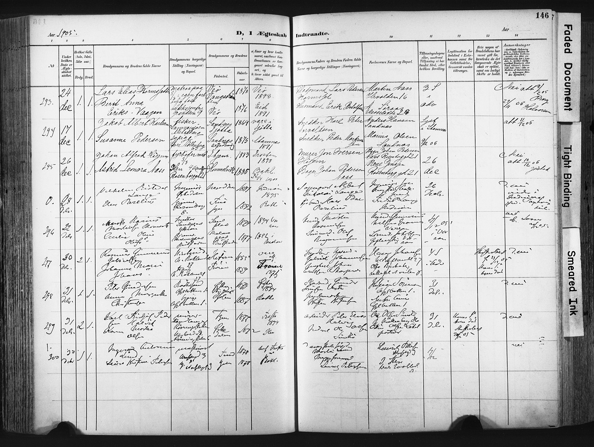 Ministerialprotokoller, klokkerbøker og fødselsregistre - Sør-Trøndelag, AV/SAT-A-1456/604/L0201: Parish register (official) no. 604A21, 1901-1911, p. 146