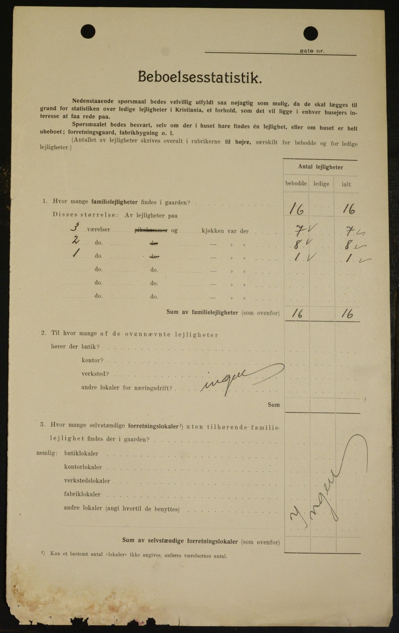 OBA, Municipal Census 1909 for Kristiania, 1909, p. 39946