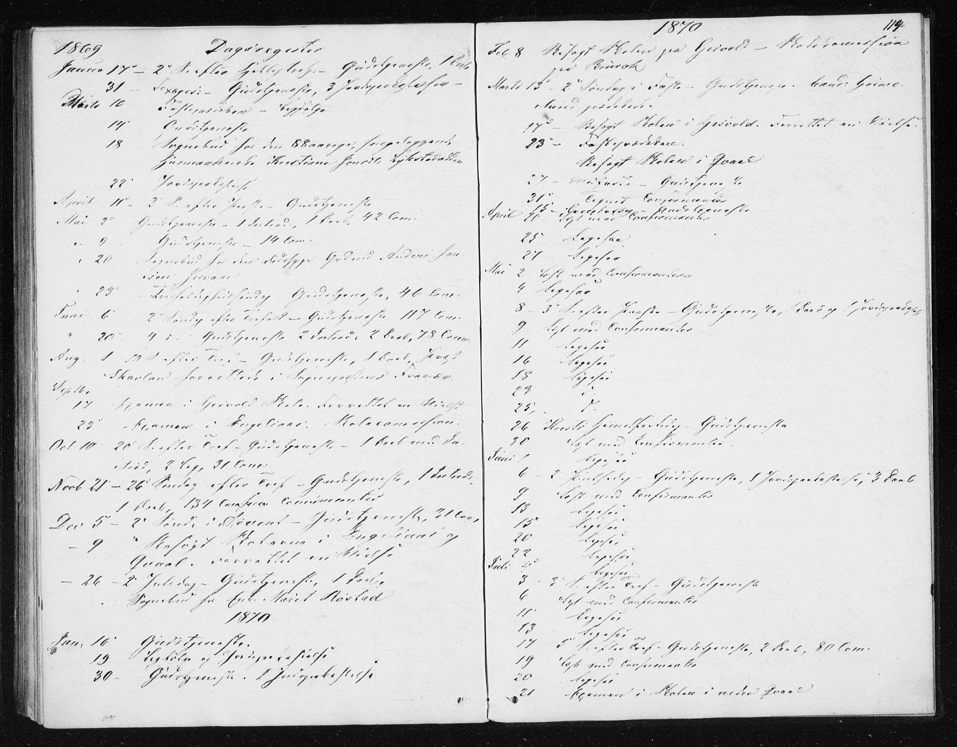Ministerialprotokoller, klokkerbøker og fødselsregistre - Sør-Trøndelag, SAT/A-1456/608/L0333: Parish register (official) no. 608A02, 1862-1876, p. 114