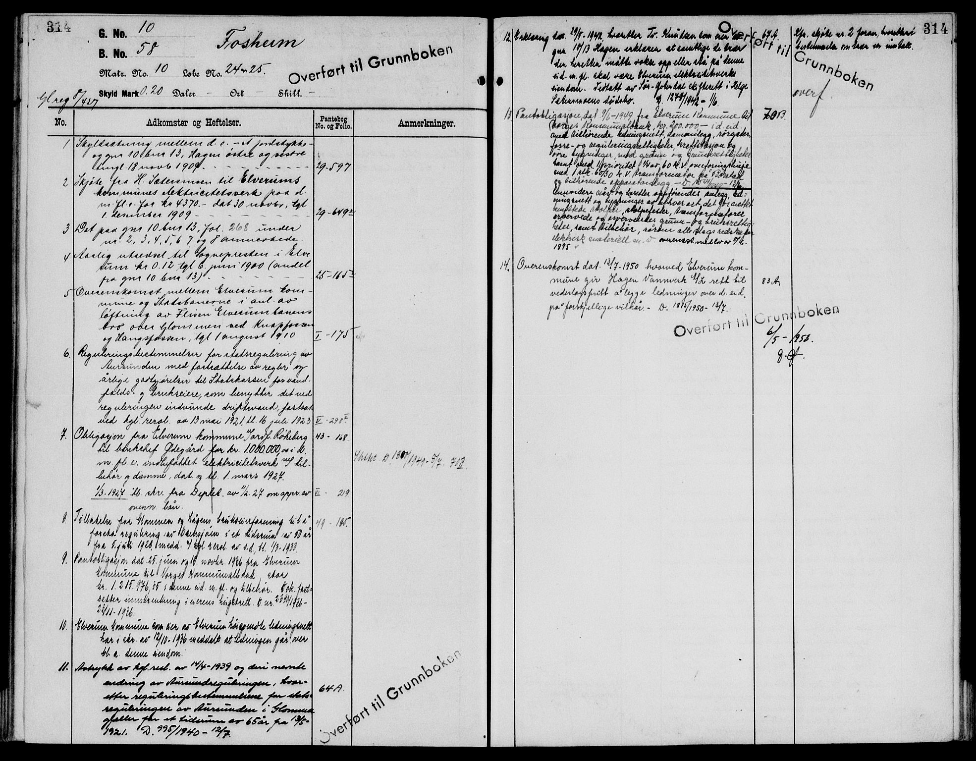 Sør-Østerdal sorenskriveri, AV/SAH-TING-018/H/Ha/Haa/L0019: Mortgage register no. 1, 1922-1954, p. 314