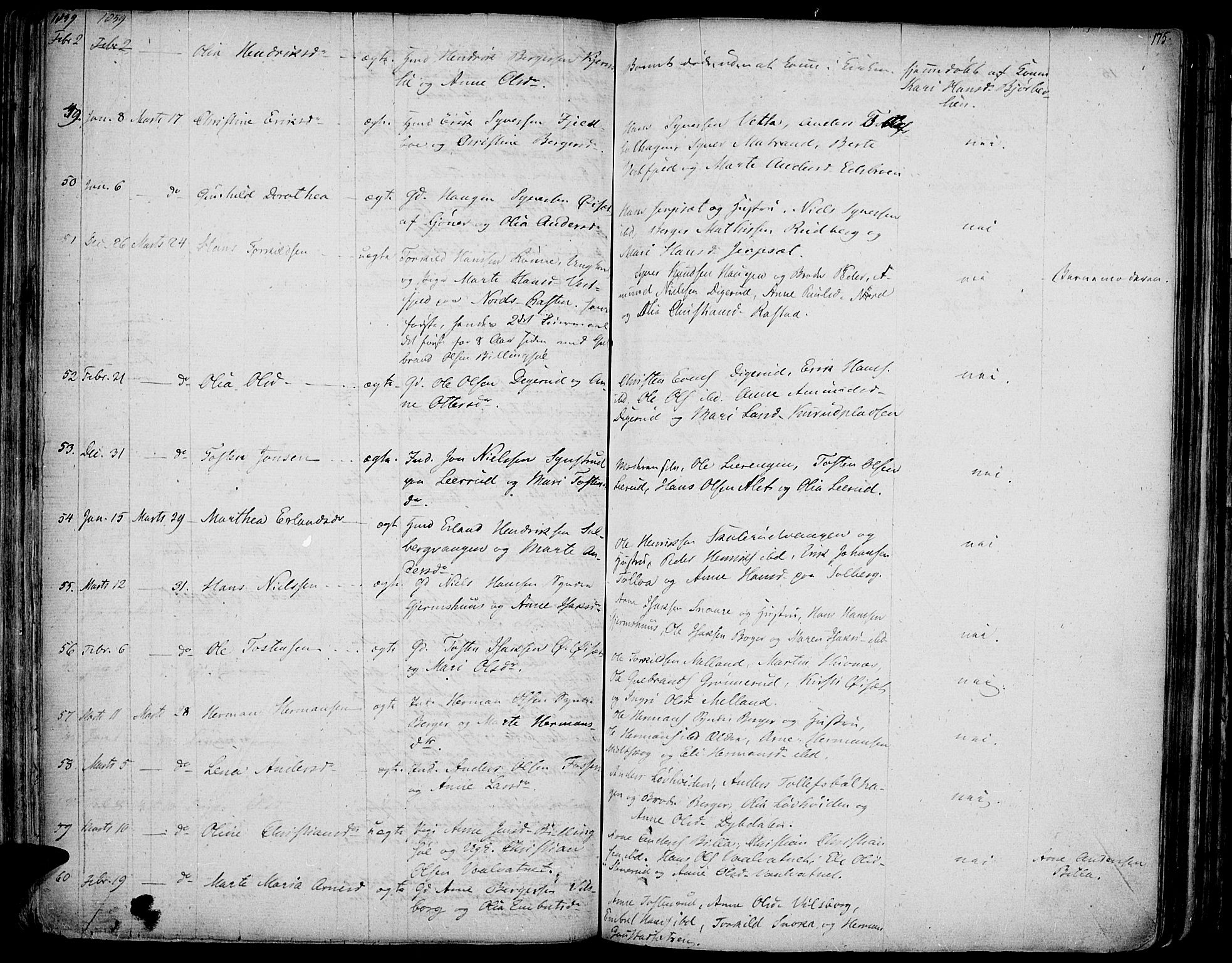 Vinger prestekontor, AV/SAH-PREST-024/H/Ha/Haa/L0007: Parish register (official) no. 7, 1826-1839, p. 175