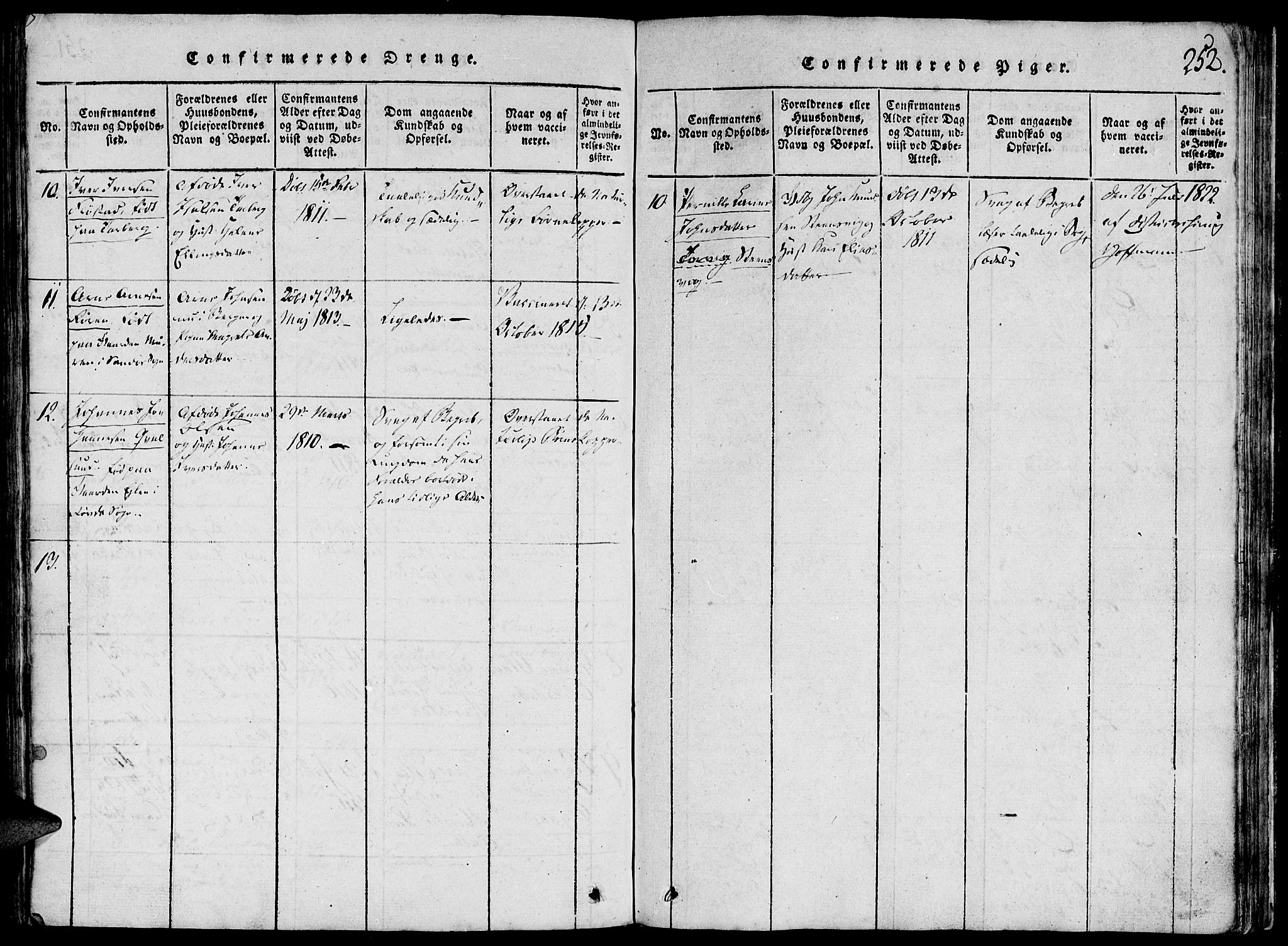 Ministerialprotokoller, klokkerbøker og fødselsregistre - Møre og Romsdal, AV/SAT-A-1454/507/L0069: Parish register (official) no. 507A04, 1816-1841, p. 252