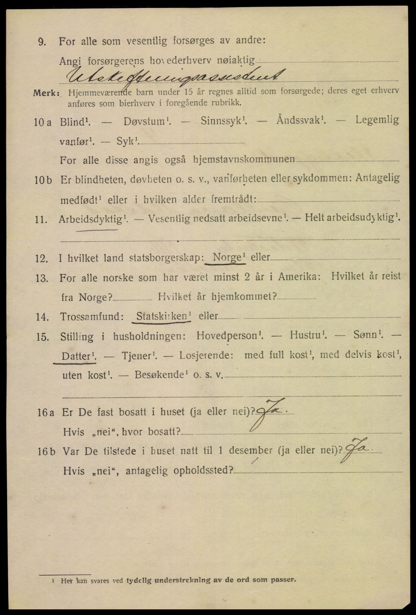 SAK, 1920 census for Flekkefjord, 1920, p. 4457
