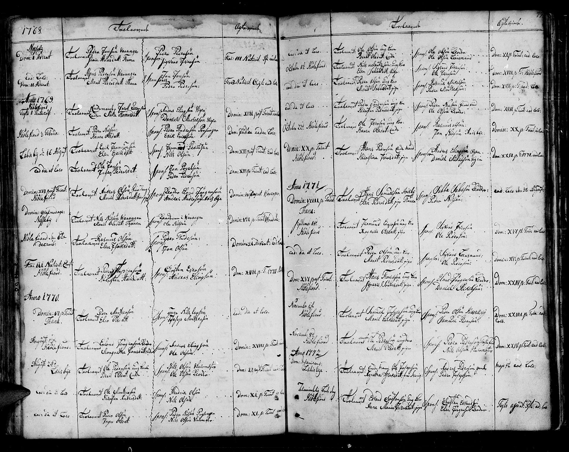 Lebesby sokneprestkontor, SATØ/S-1353/H/Ha/L0001kirke: Parish register (official) no. 1, 1751-1816, p. 73
