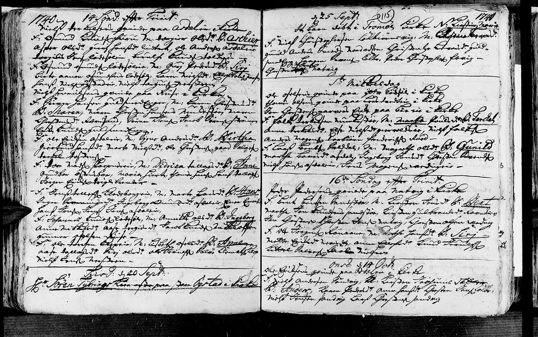 Øyestad sokneprestkontor, AV/SAK-1111-0049/F/Fa/L0004: Parish register (official) no. A 4, 1730-1750, p. 115
