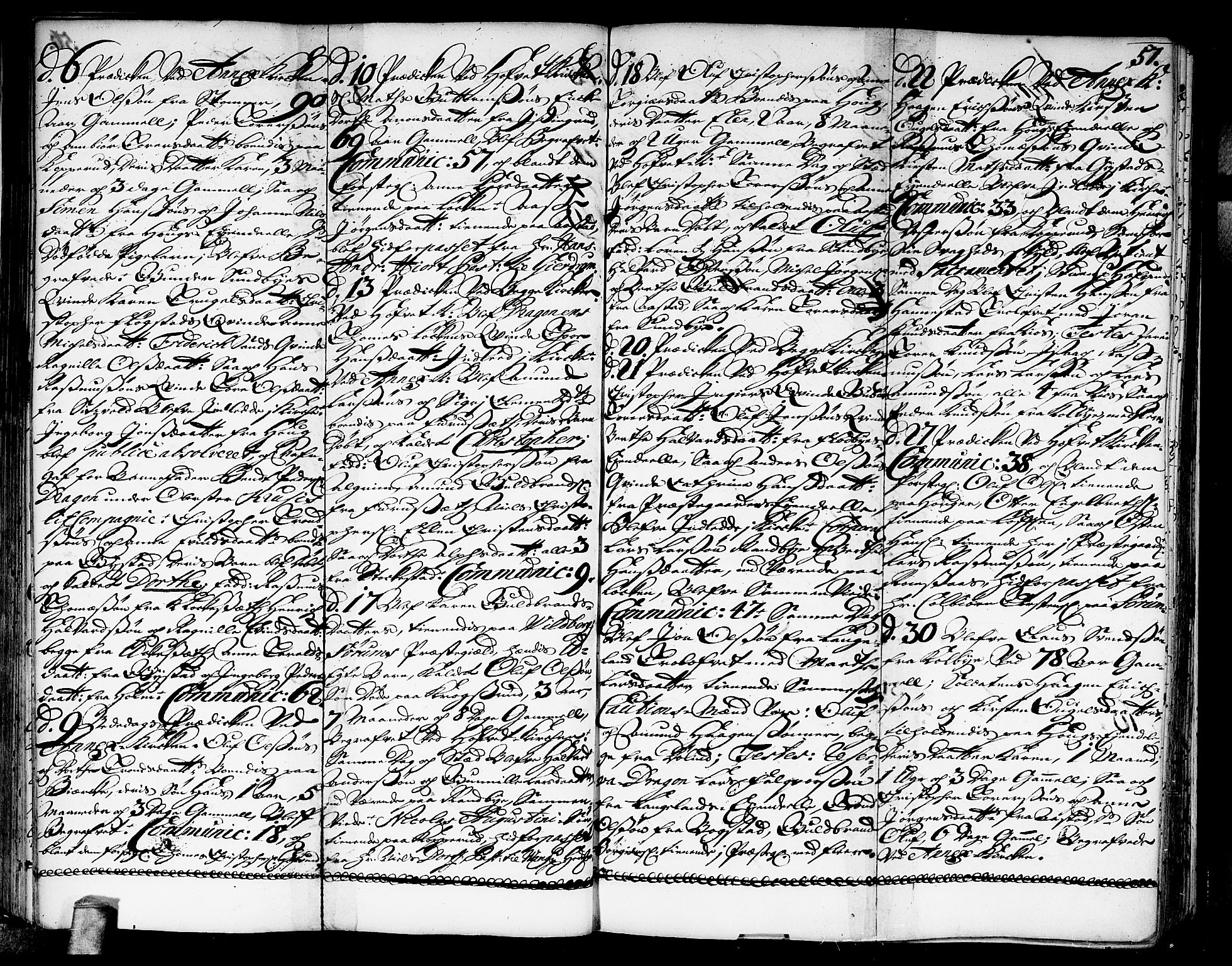 Ullensaker prestekontor Kirkebøker, AV/SAO-A-10236a/F/Fa/L0003: Parish register (official) no. I 3, 1711-1720, p. 57