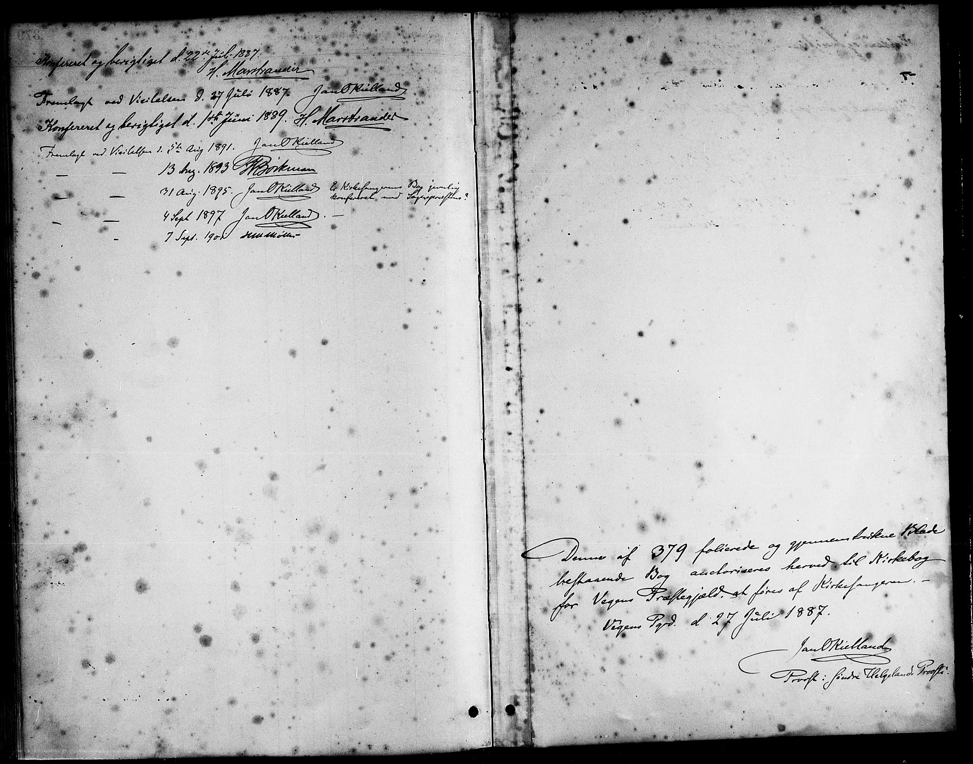 Ministerialprotokoller, klokkerbøker og fødselsregistre - Nordland, SAT/A-1459/816/L0253: Parish register (copy) no. 816C03, 1886-1905