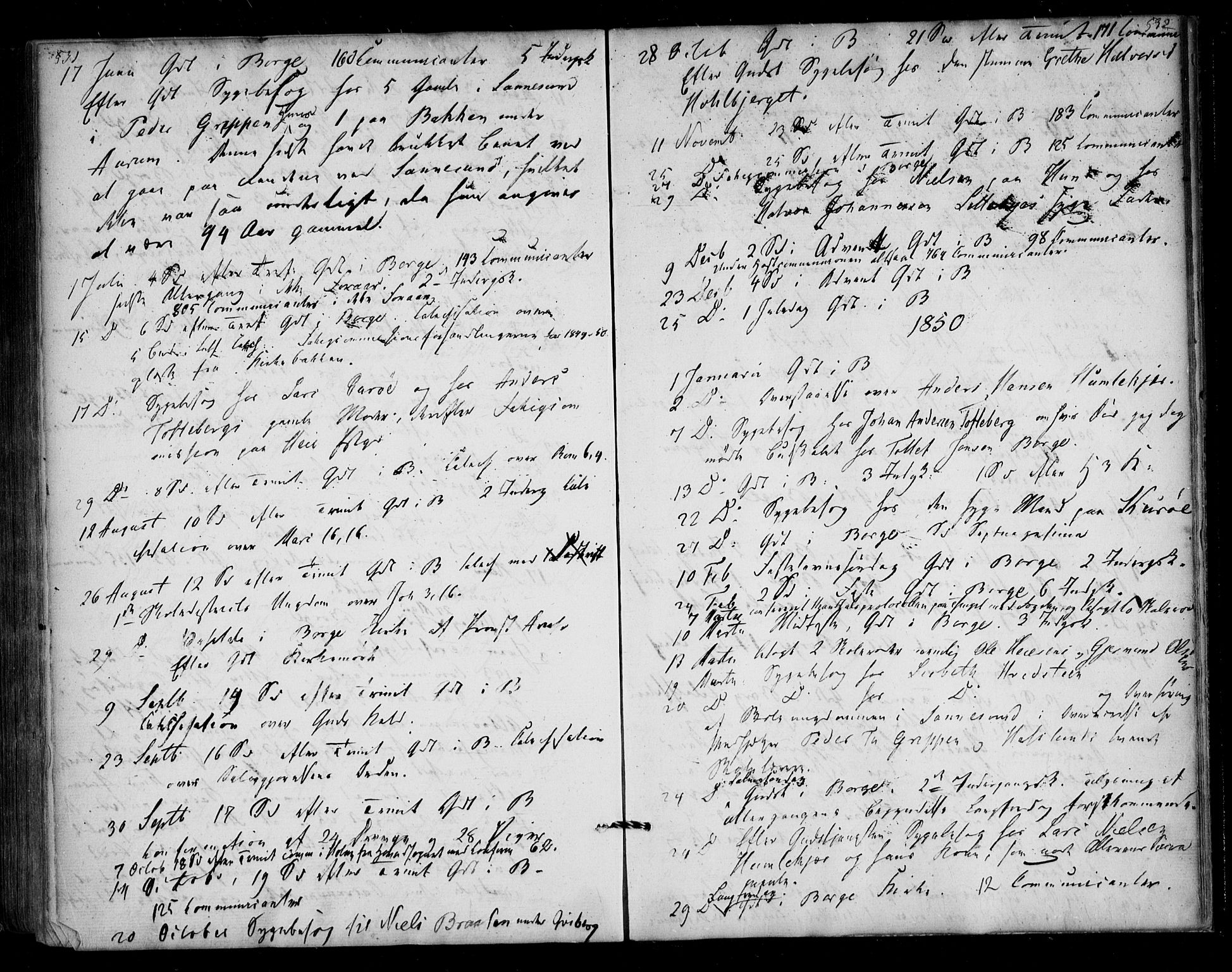 Borge prestekontor Kirkebøker, AV/SAO-A-10903/F/Fa/L0005: Parish register (official) no. I 5, 1848-1860, p. 531-532