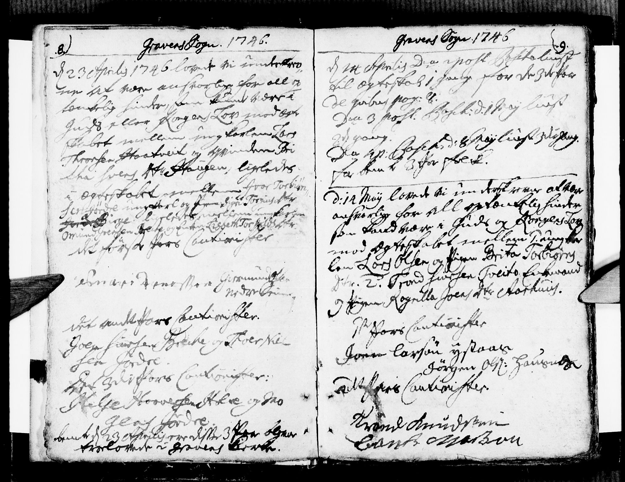 Ulvik sokneprestembete, SAB/A-78801/H/Haa: Parish register (official) no. A 9, 1743-1792, p. 8-9