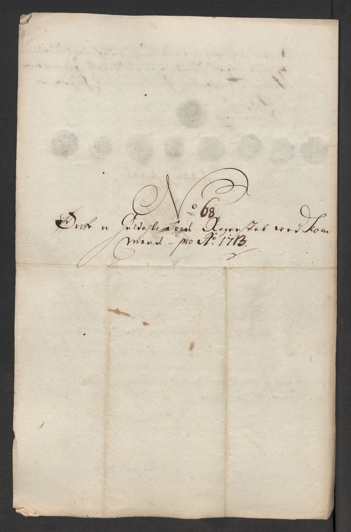 Rentekammeret inntil 1814, Reviderte regnskaper, Fogderegnskap, AV/RA-EA-4092/R60/L3964: Fogderegnskap Orkdal og Gauldal, 1713, p. 520