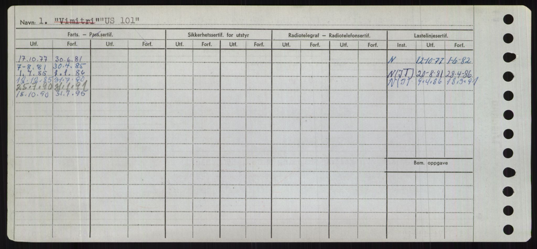 Sjøfartsdirektoratet med forløpere, Skipsmålingen, RA/S-1627/H/Hc/L0001: Lektere, A-Y, p. 620