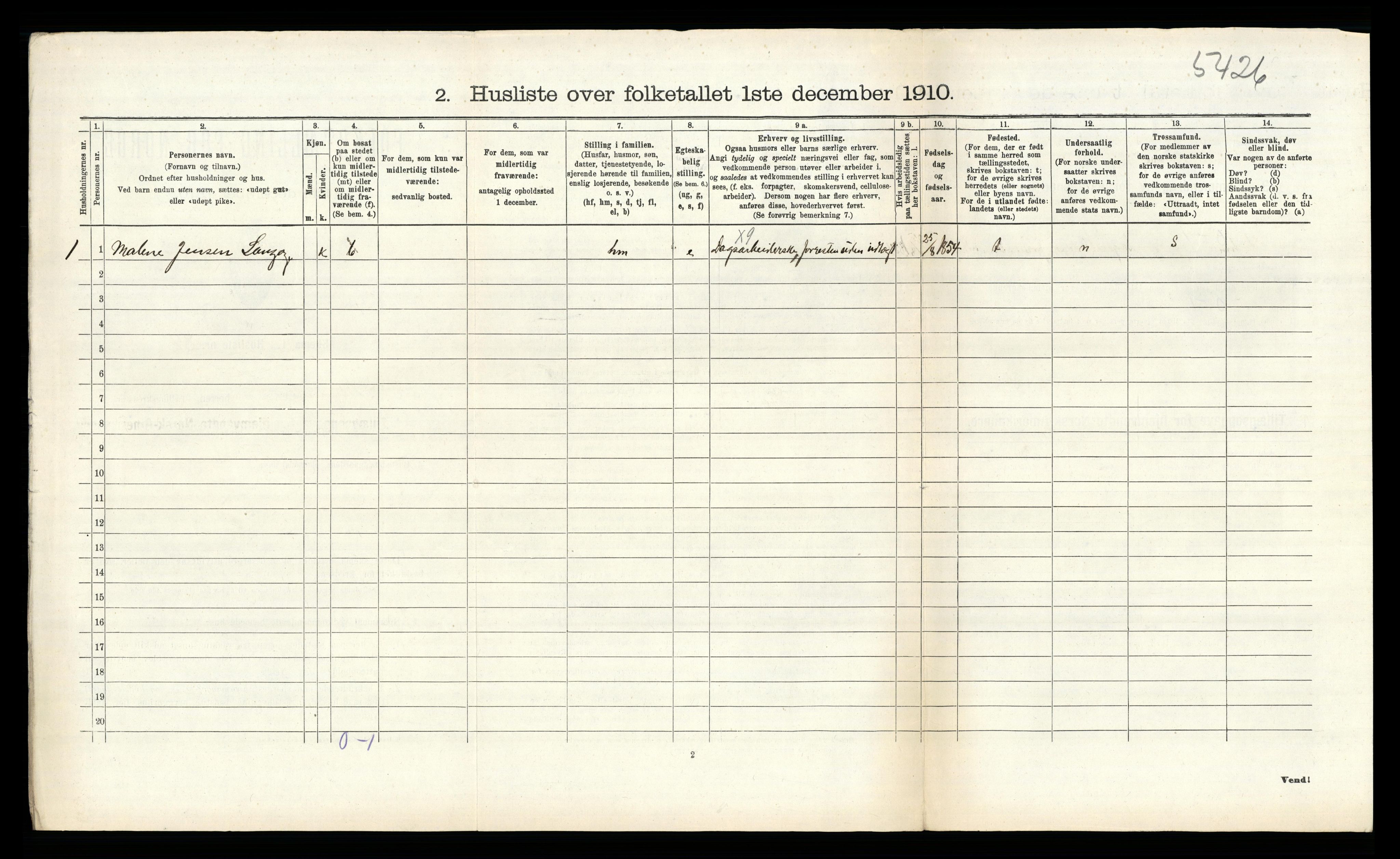 RA, 1910 census for Skudenes, 1910, p. 380