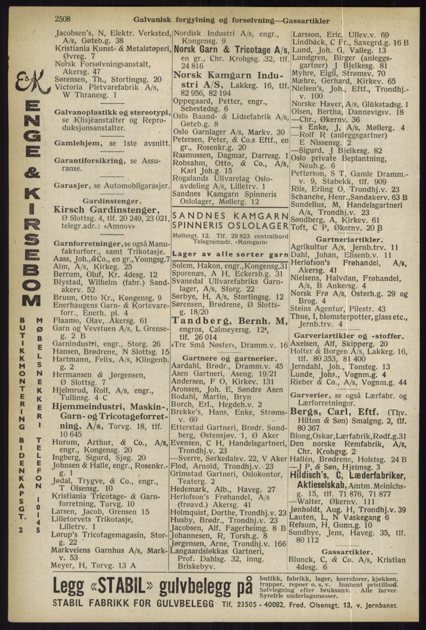 Kristiania/Oslo adressebok, PUBL/-, 1936, p. 2508