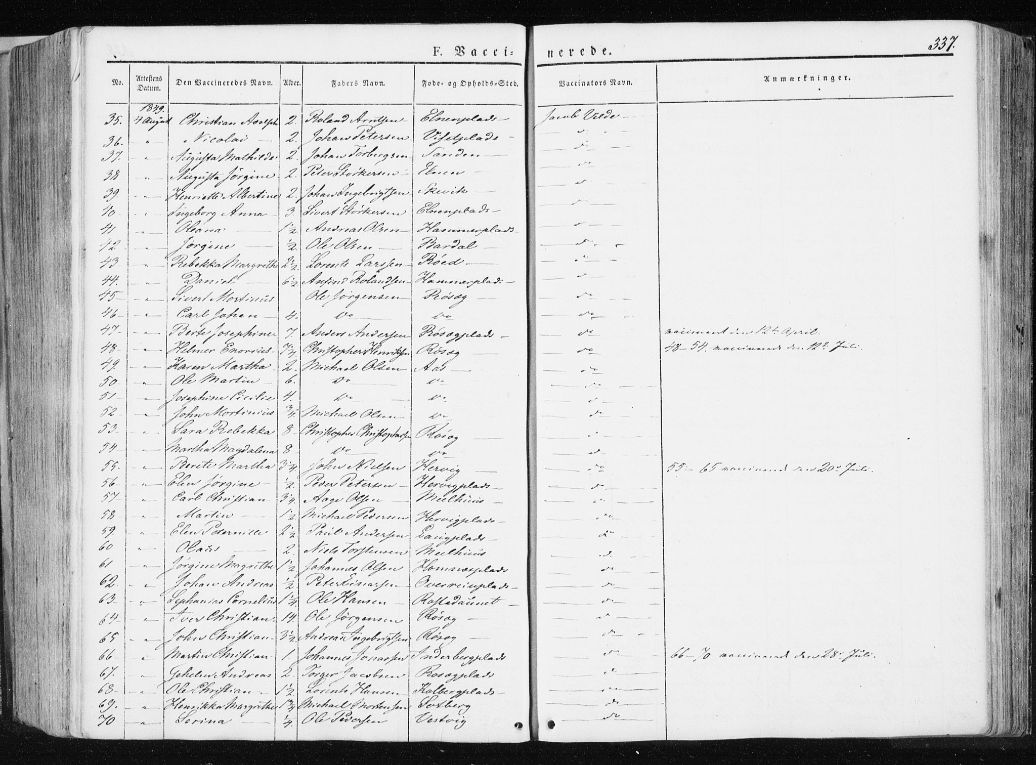 Ministerialprotokoller, klokkerbøker og fødselsregistre - Nord-Trøndelag, AV/SAT-A-1458/741/L0393: Parish register (official) no. 741A07, 1849-1863, p. 337