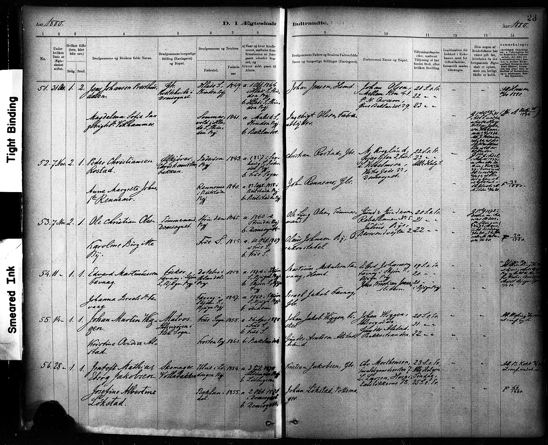 Ministerialprotokoller, klokkerbøker og fødselsregistre - Sør-Trøndelag, AV/SAT-A-1456/604/L0189: Parish register (official) no. 604A10, 1878-1892, p. 23