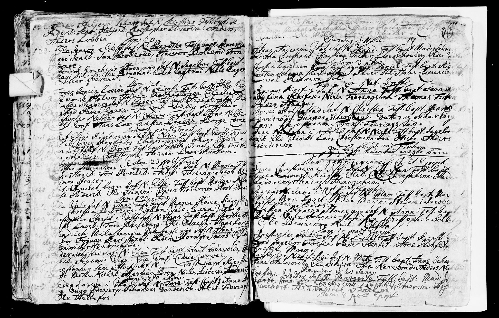 Eiker kirkebøker, AV/SAKO-A-4/F/Fa/L0003: Parish register (official) no. I 3, 1724-1753, p. 13b-14a