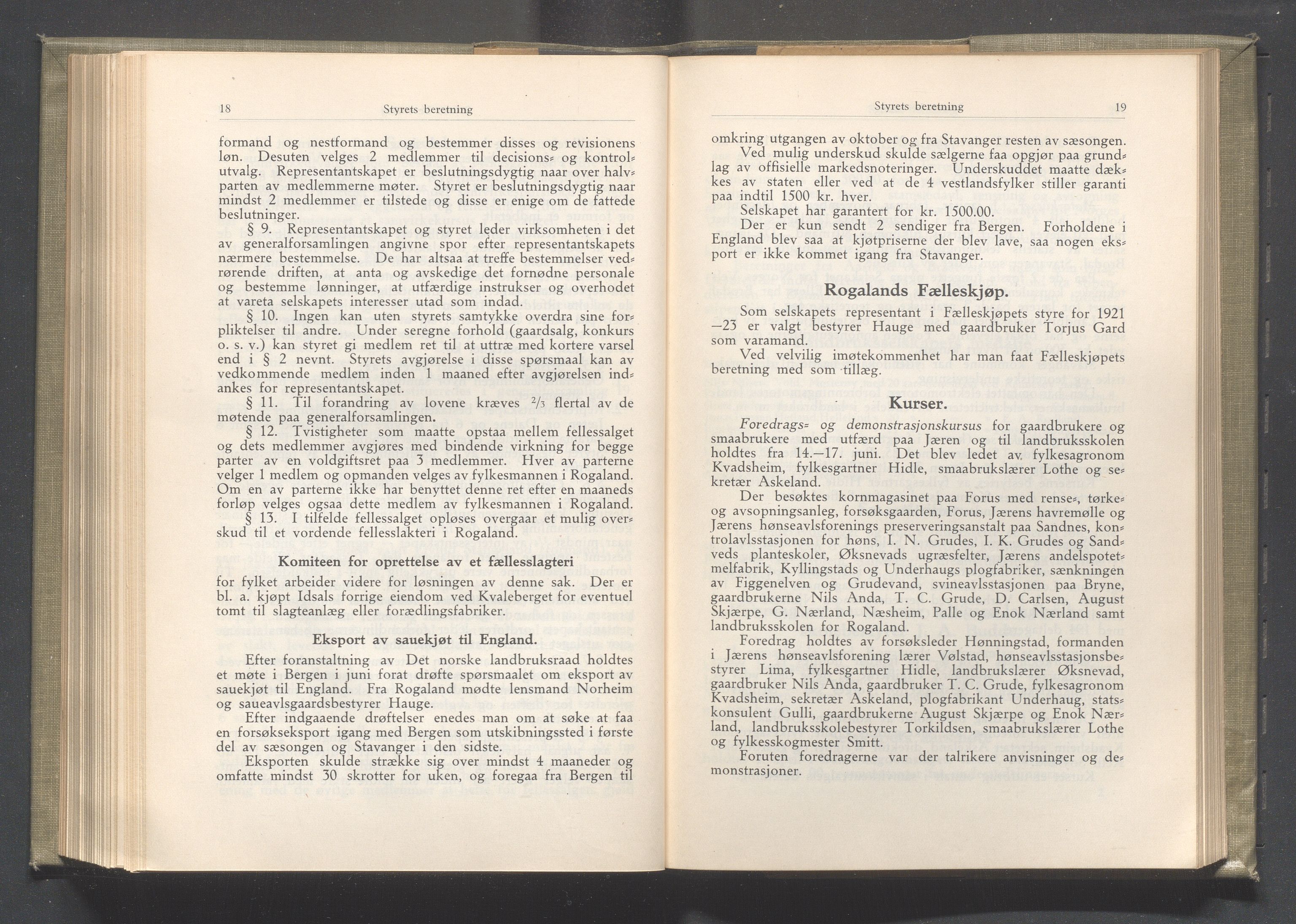 Rogaland fylkeskommune - Fylkesrådmannen , IKAR/A-900/A/Aa/Aaa/L0041: Møtebok , 1922, p. 18-19