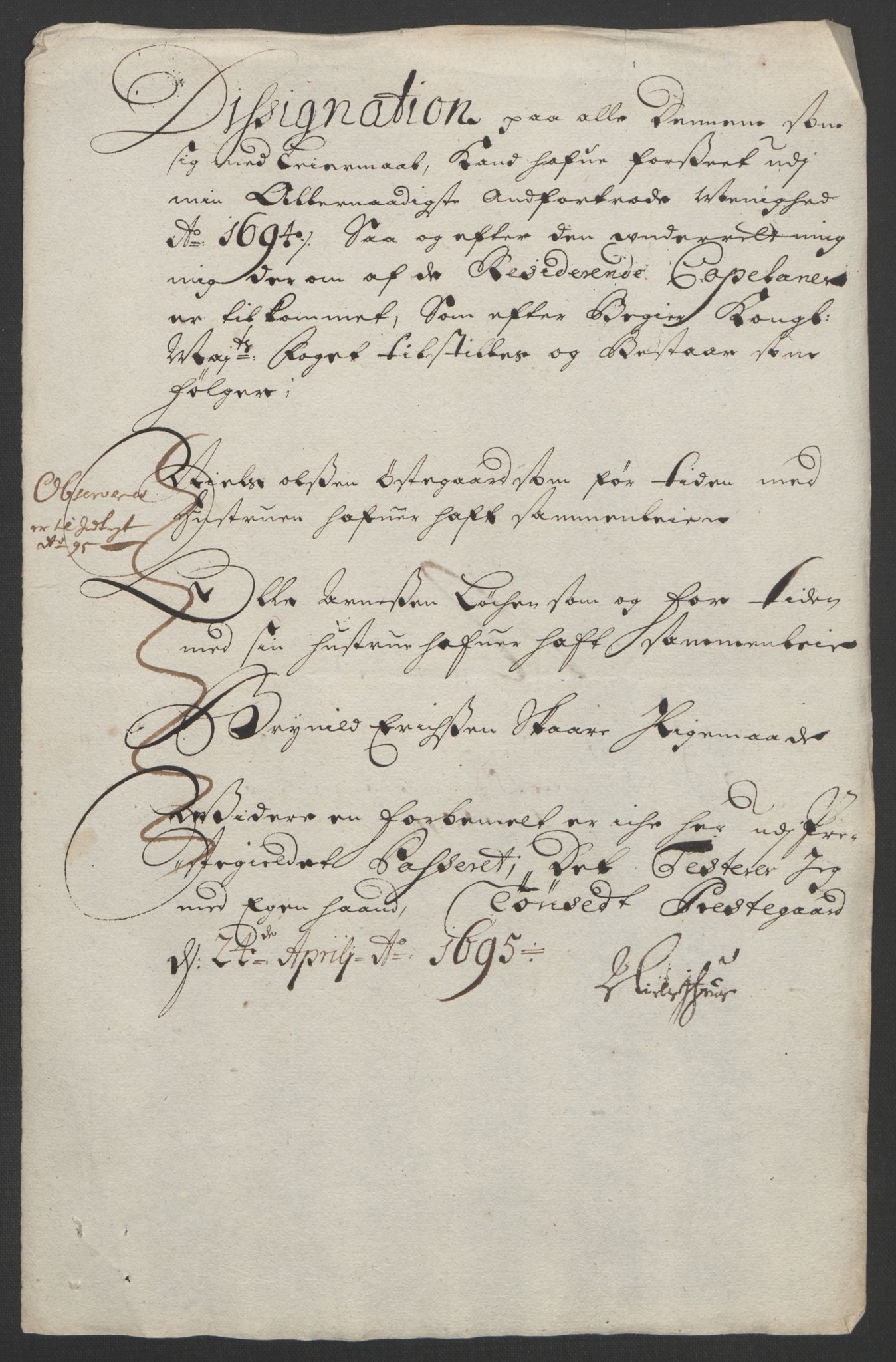 Rentekammeret inntil 1814, Reviderte regnskaper, Fogderegnskap, AV/RA-EA-4092/R13/L0832: Fogderegnskap Solør, Odal og Østerdal, 1694, p. 136