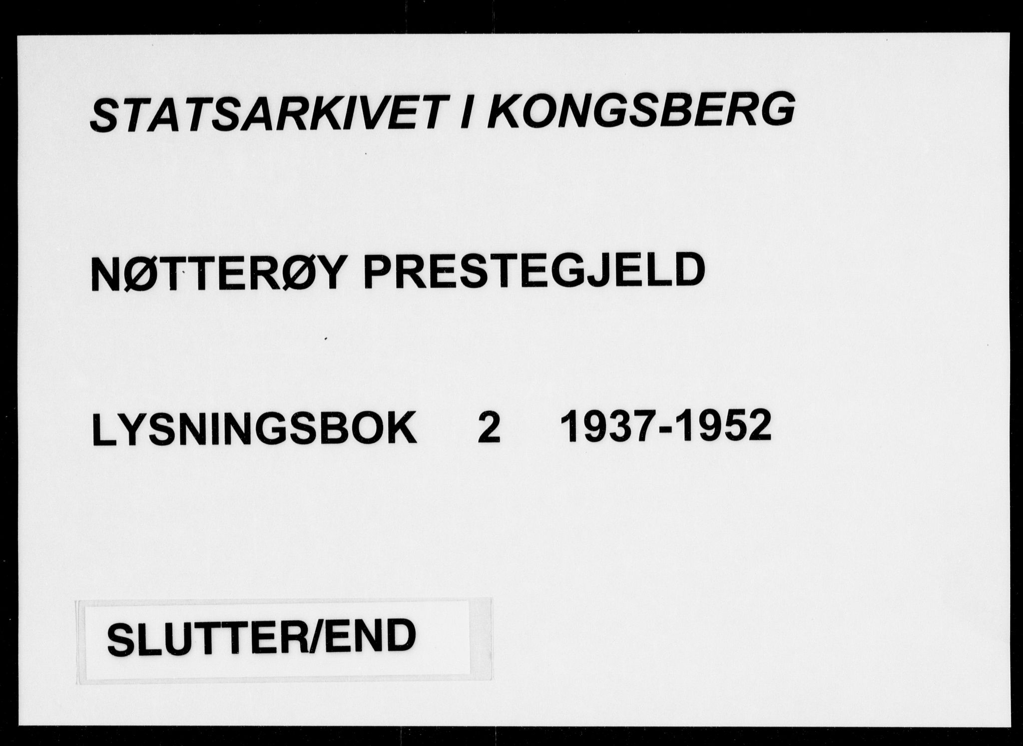 Nøtterøy kirkebøker, SAKO/A-354/H/Ha/L0002: Banns register no. 2, 1937-1952