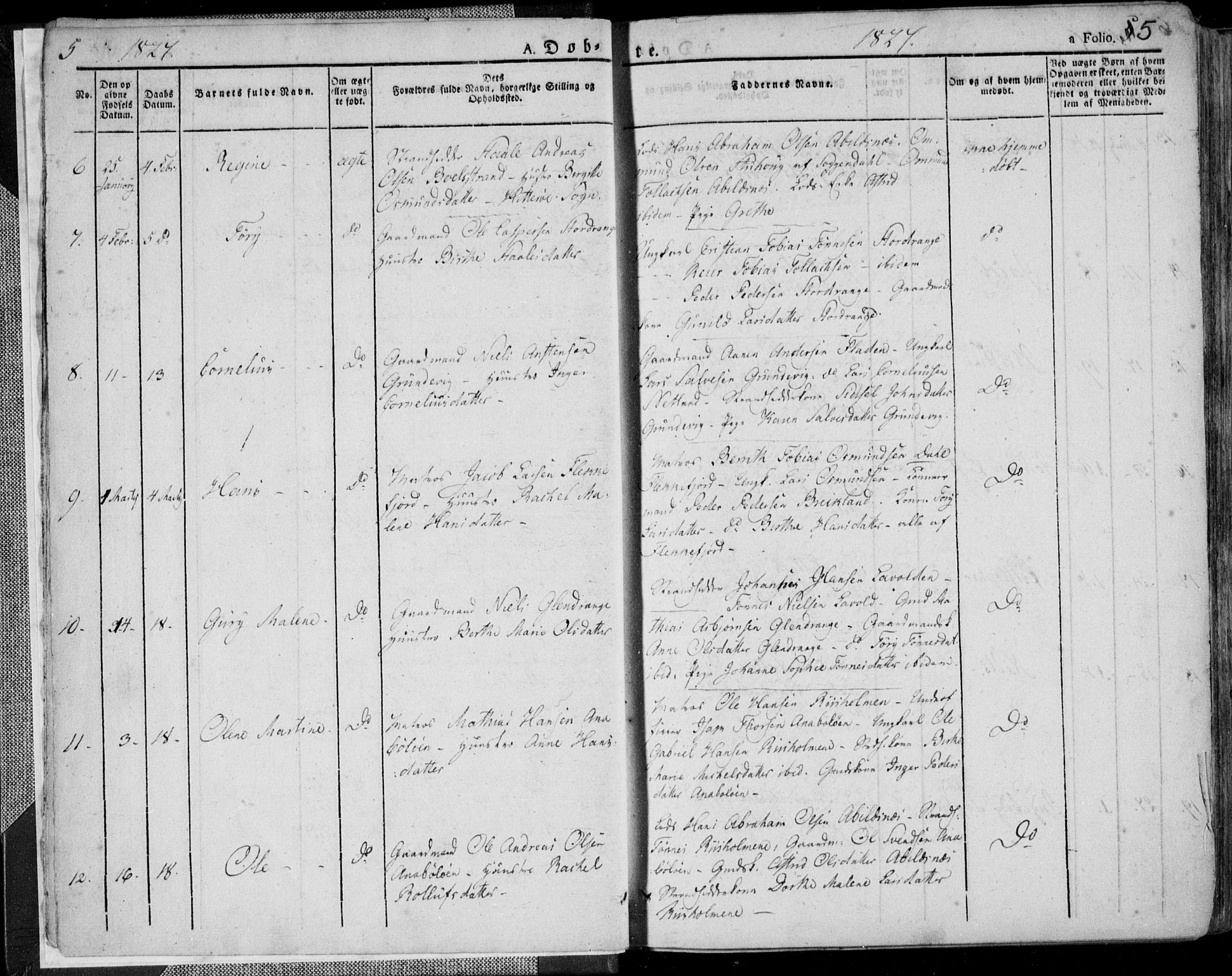 Flekkefjord sokneprestkontor, SAK/1111-0012/F/Fa/Fac/L0003: Parish register (official) no. A 3, 1826-1841, p. 5