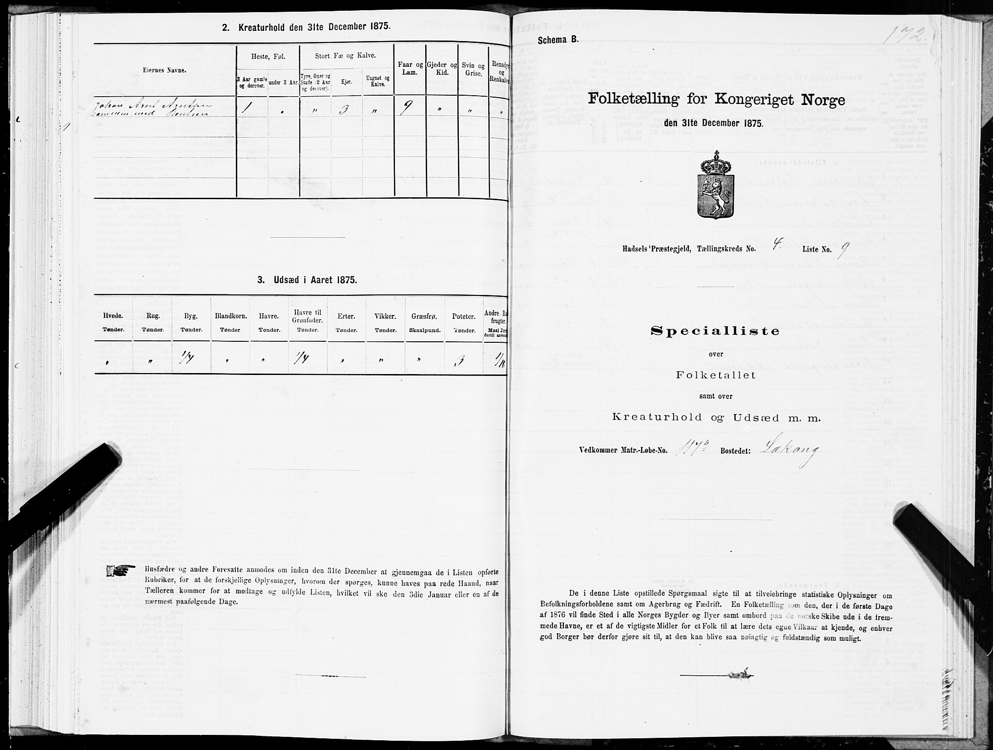 SAT, 1875 census for 1866P Hadsel, 1875, p. 2172