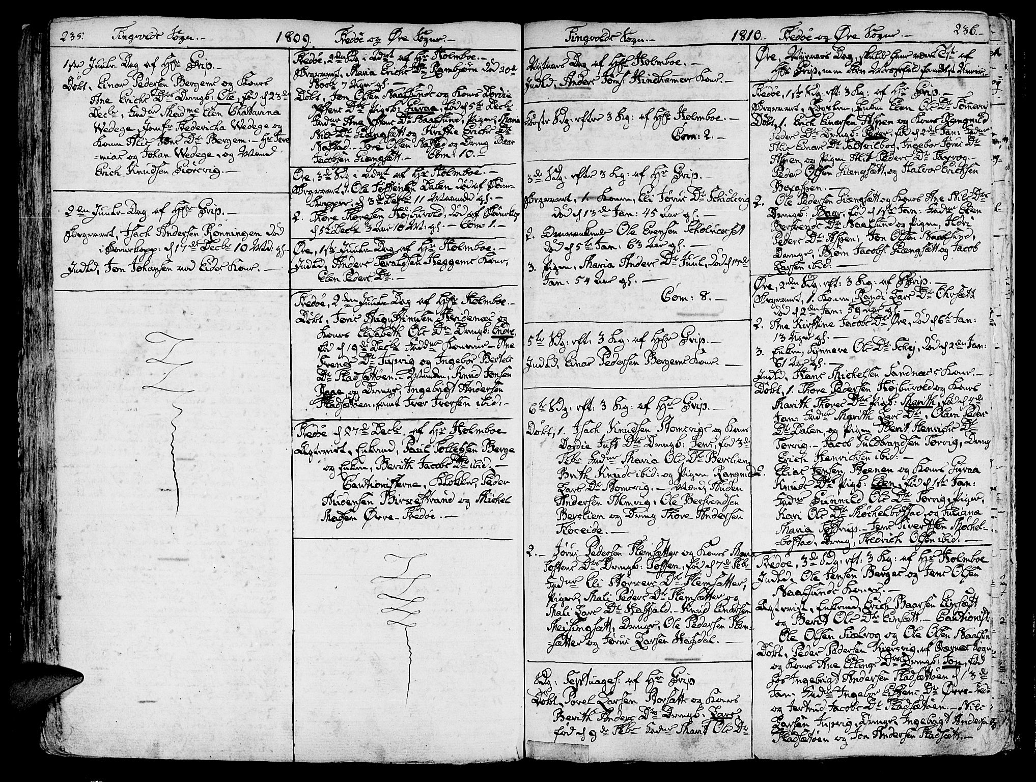 Ministerialprotokoller, klokkerbøker og fødselsregistre - Møre og Romsdal, AV/SAT-A-1454/586/L0981: Parish register (official) no. 586A07, 1794-1819, p. 235-236