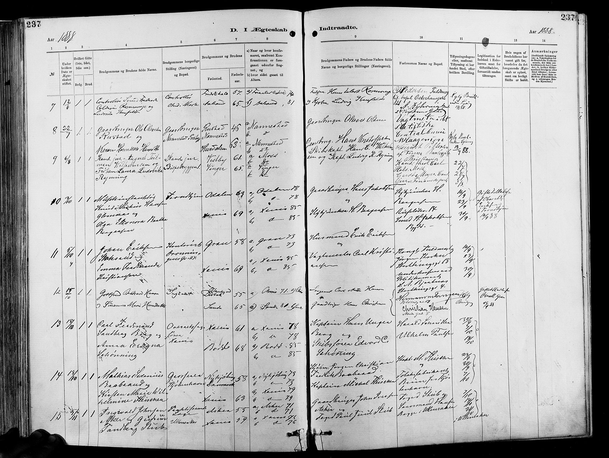 Garnisonsmenigheten Kirkebøker, SAO/A-10846/F/Fa/L0012: Parish register (official) no. 12, 1880-1893, p. 237