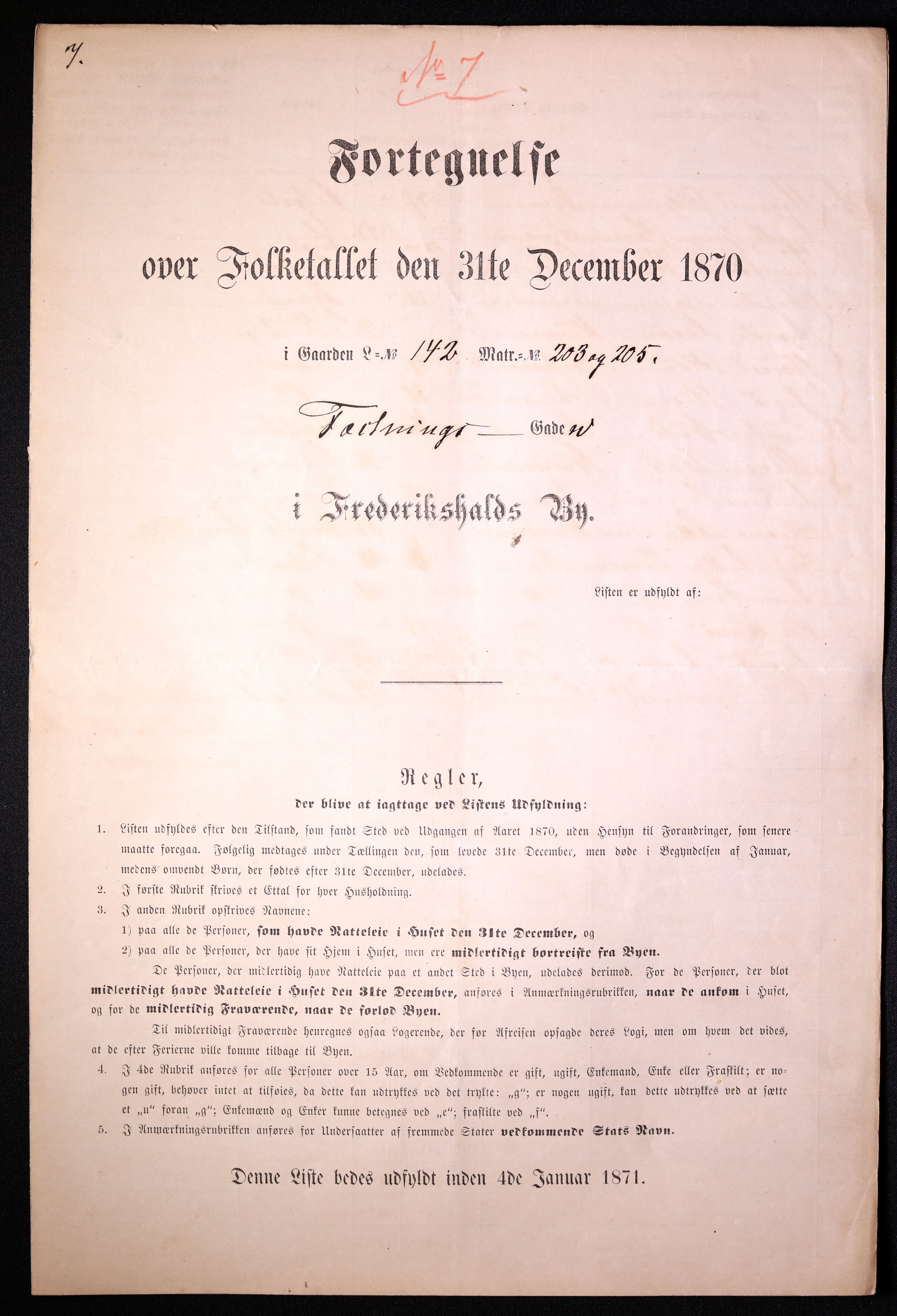 RA, 1870 census for 0101 Fredrikshald, 1870, p. 46