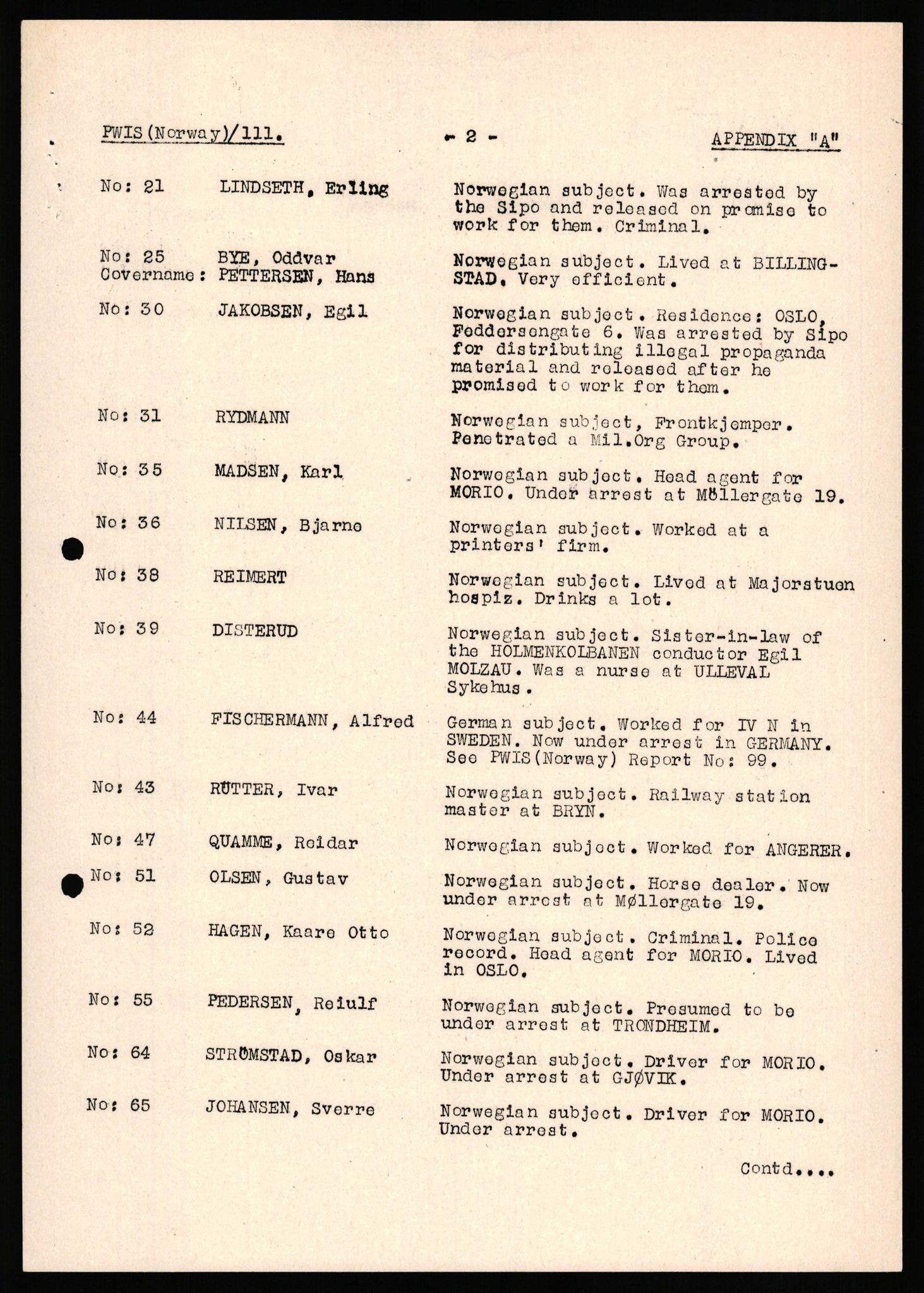 Forsvaret, Forsvarets overkommando II, AV/RA-RAFA-3915/D/Db/L0035: CI Questionaires. Tyske okkupasjonsstyrker i Norge. Tyskere., 1945-1946, p. 207