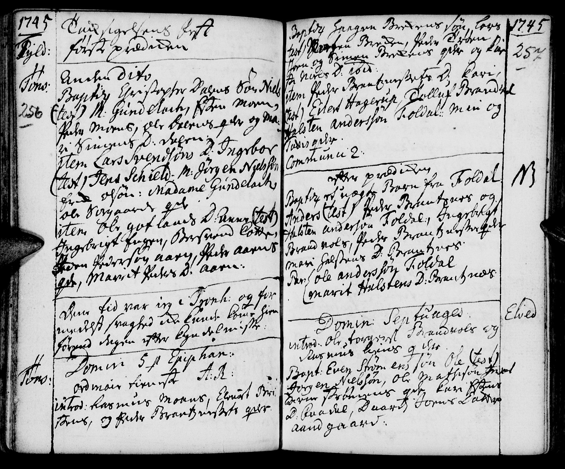 Tynset prestekontor, SAH/PREST-058/H/Ha/Haa/L0002: Parish register (official) no. 2, 1737-1767, p. 256-257