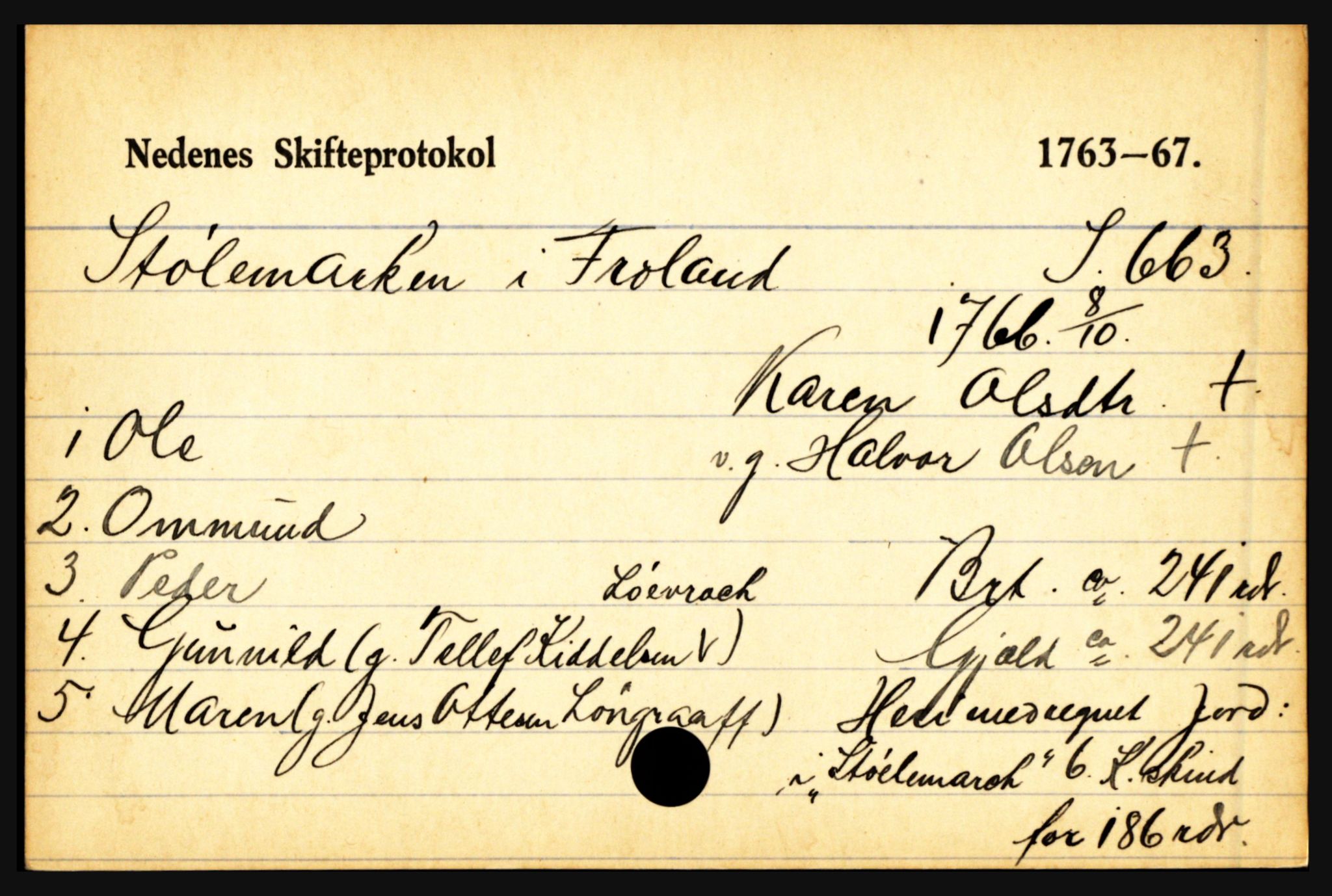 Nedenes sorenskriveri før 1824, AV/SAK-1221-0007/H, p. 29139