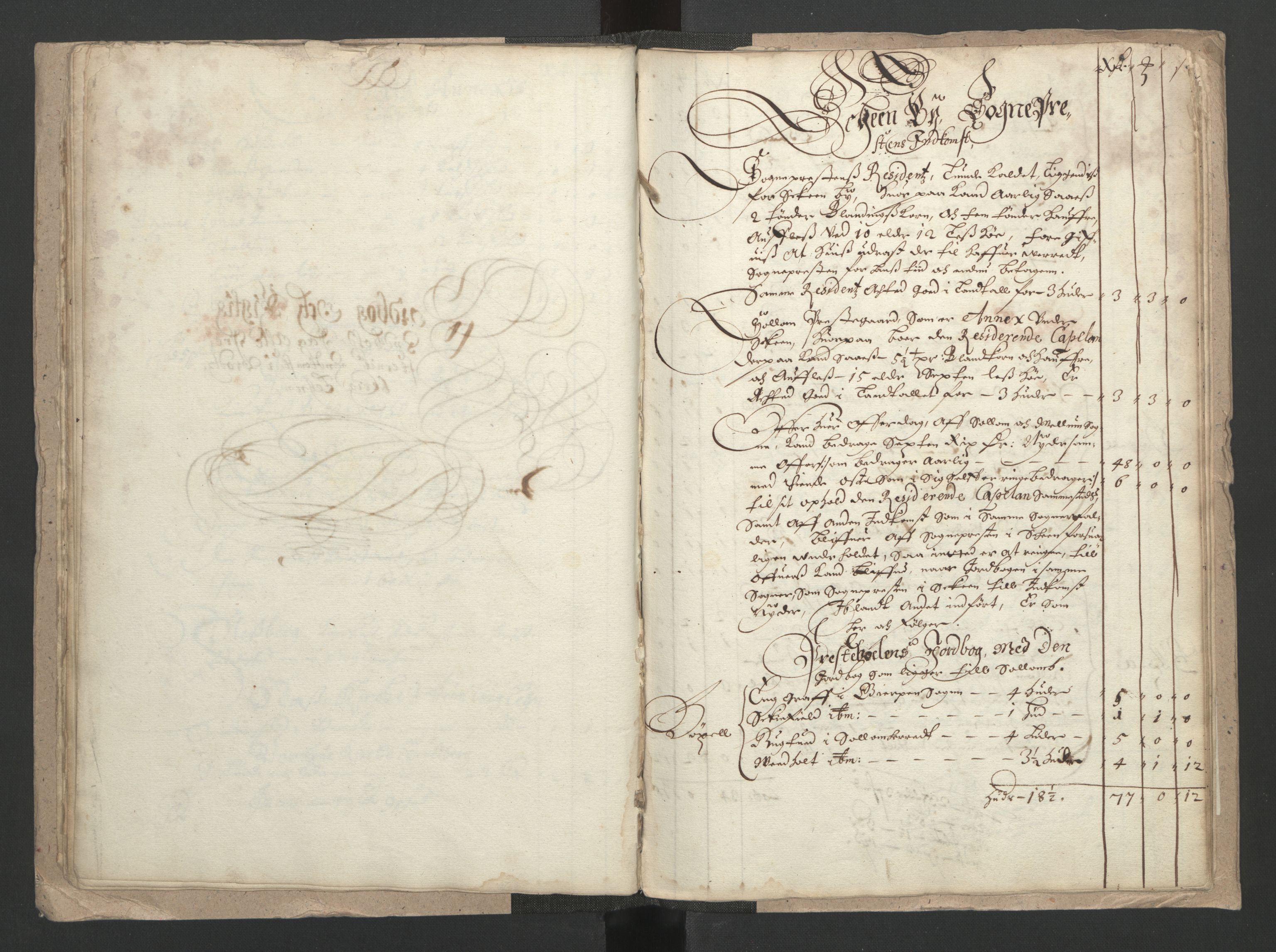 Rentekammeret inntil 1814, Realistisk ordnet avdeling, AV/RA-EA-4070/L/L0018/0002: Skien lagdømme: / Jordebok over kirkenes og prestenes inntekter i Bratsberg len, 1661