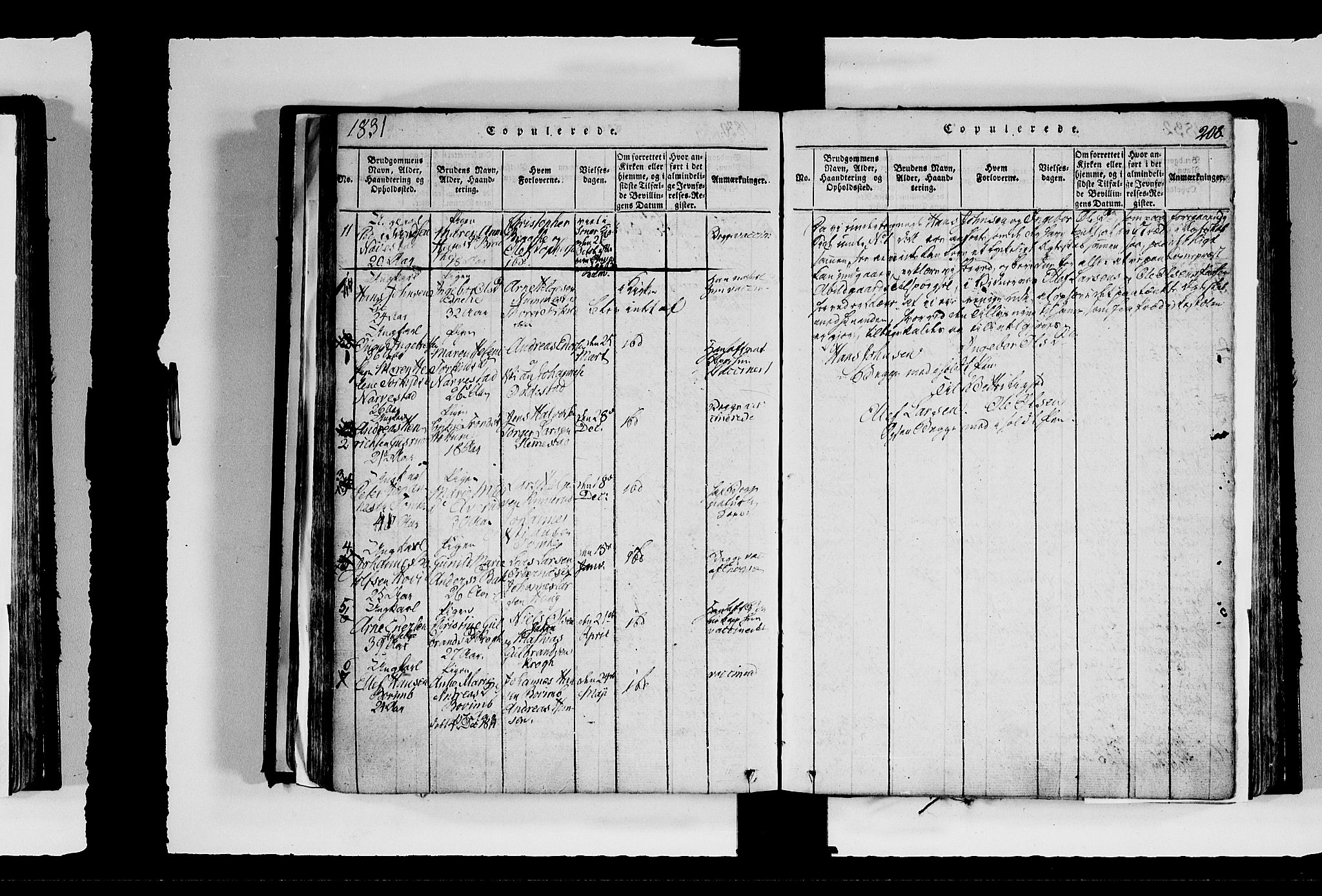 Hobøl prestekontor Kirkebøker, AV/SAO-A-2002/F/Fa/L0002: Parish register (official) no. I 2, 1814-1841, p. 208