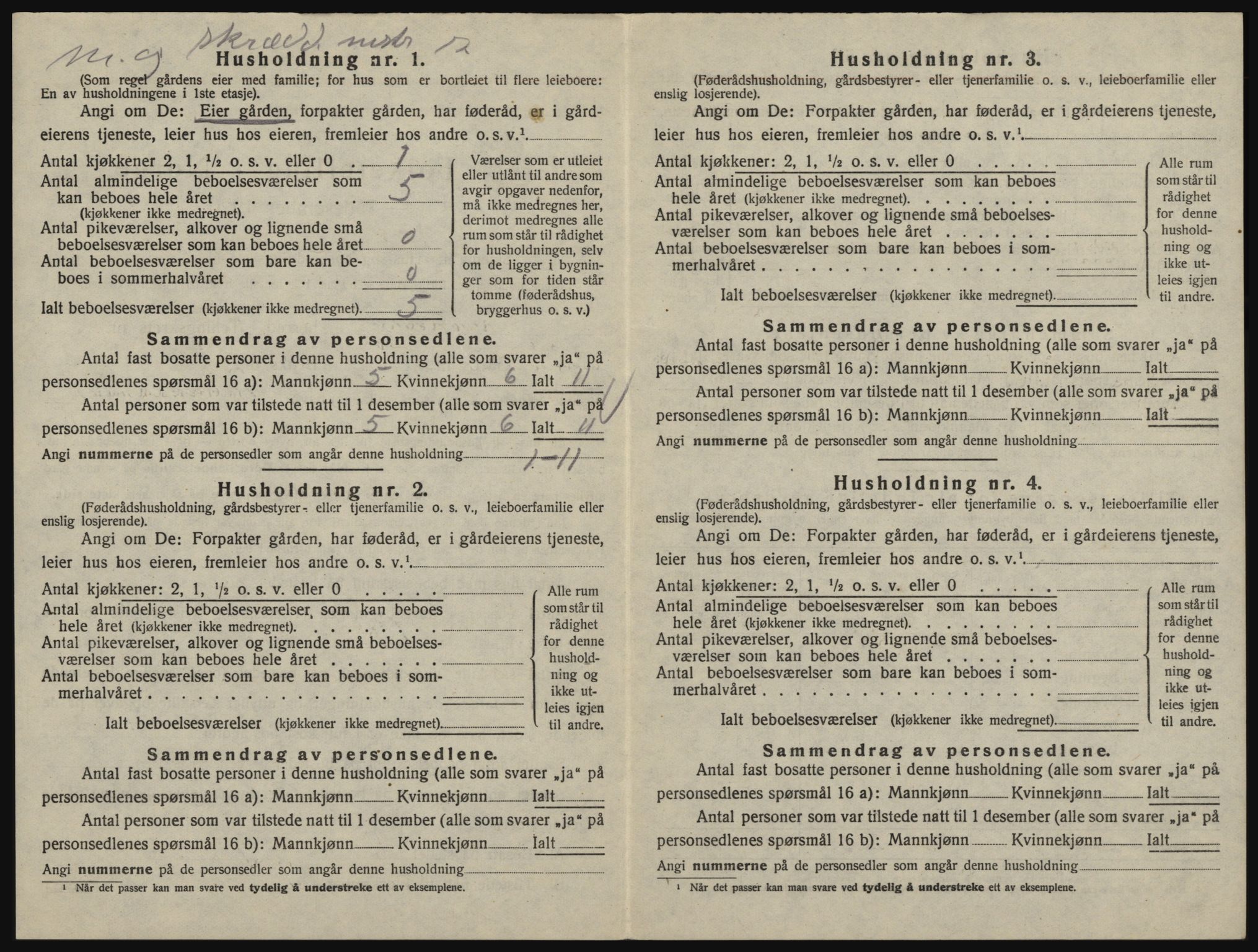 SAO, 1920 census for Glemmen, 1920, p. 1432